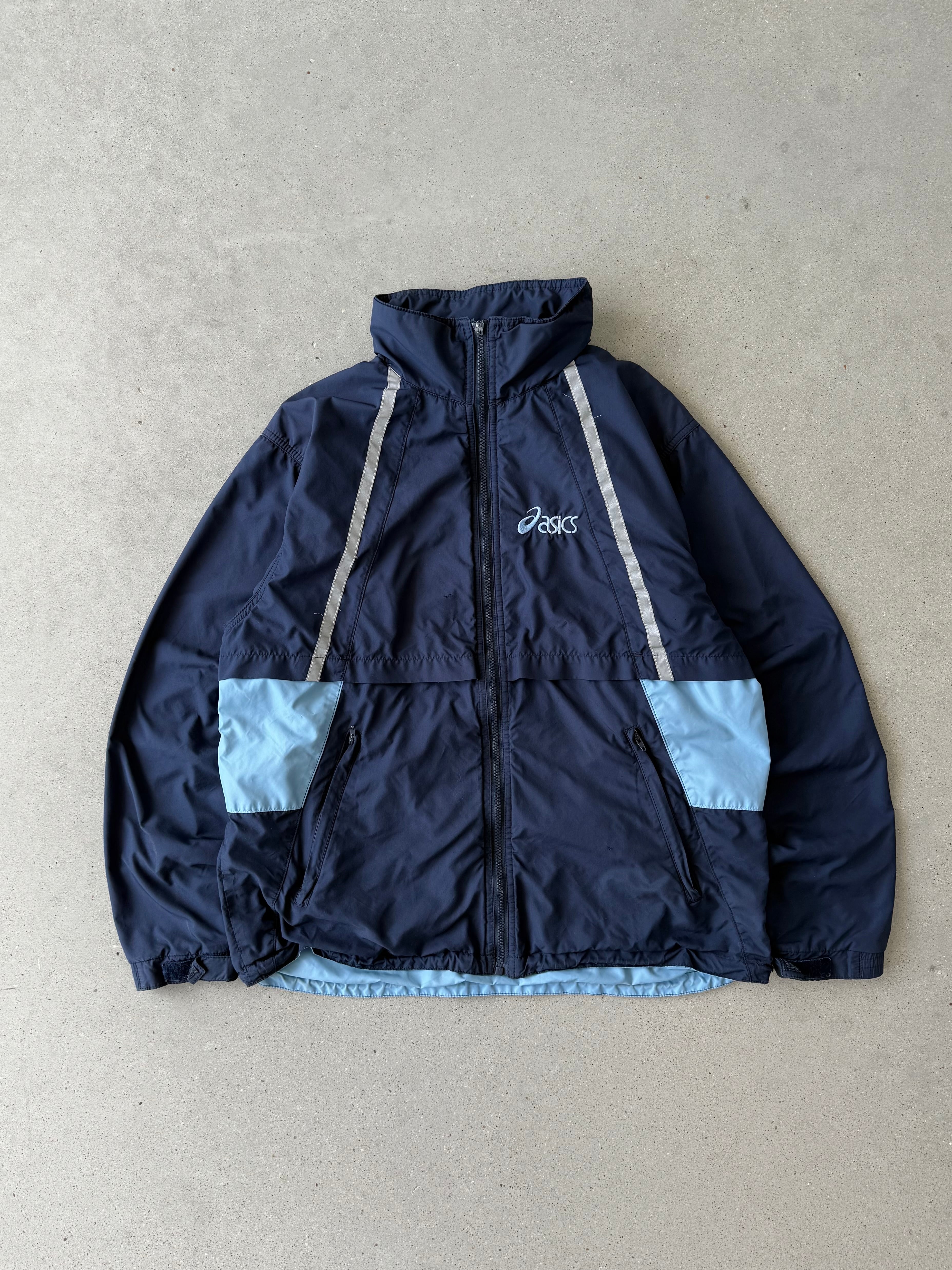 Vintage Asics Navy/Blue Windbreaker - S