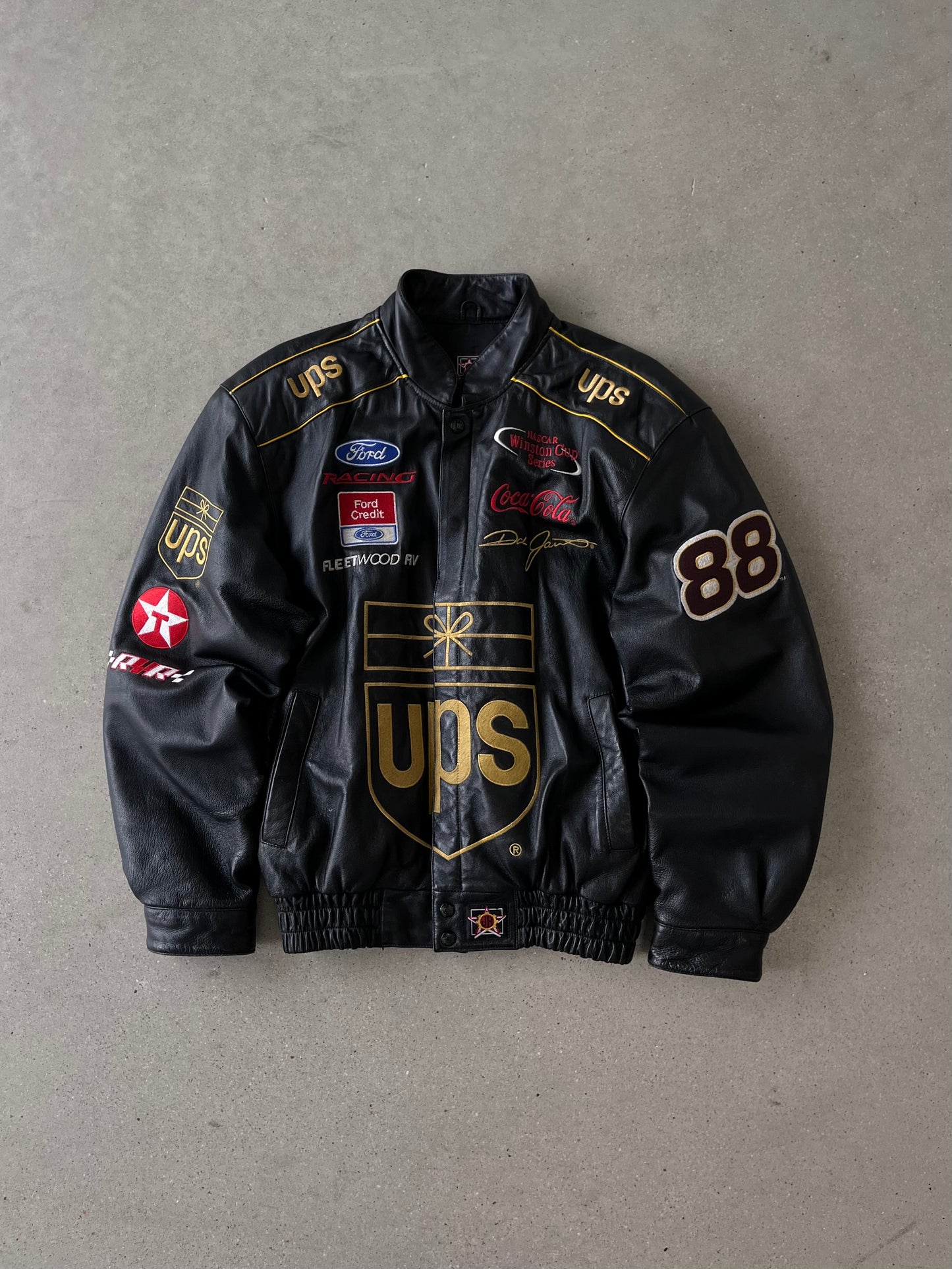 Vintage UPS x Ford Racing Leather Jacket - S