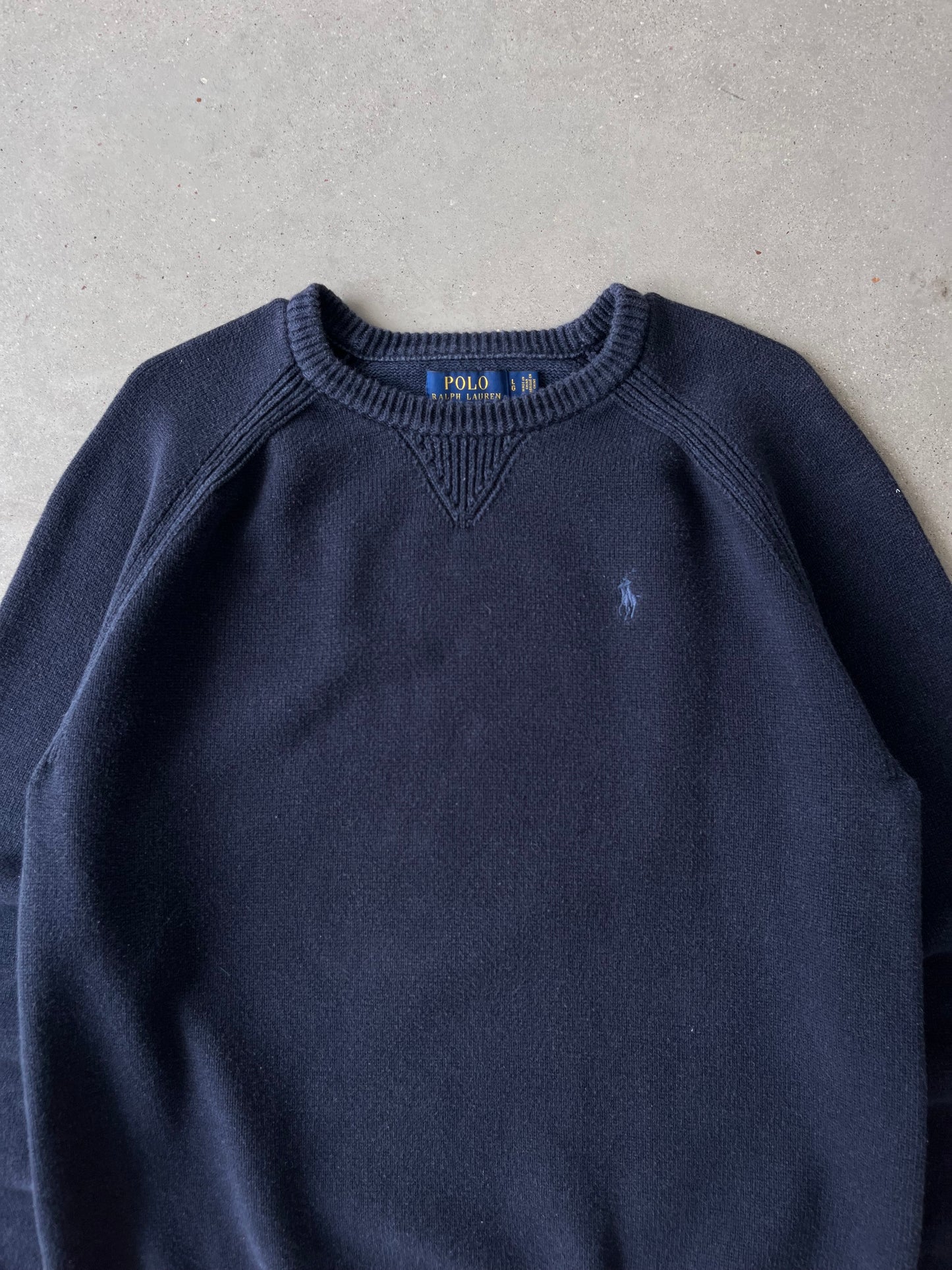 Vintage Navy Polo Ralph Lauren Sweater - L