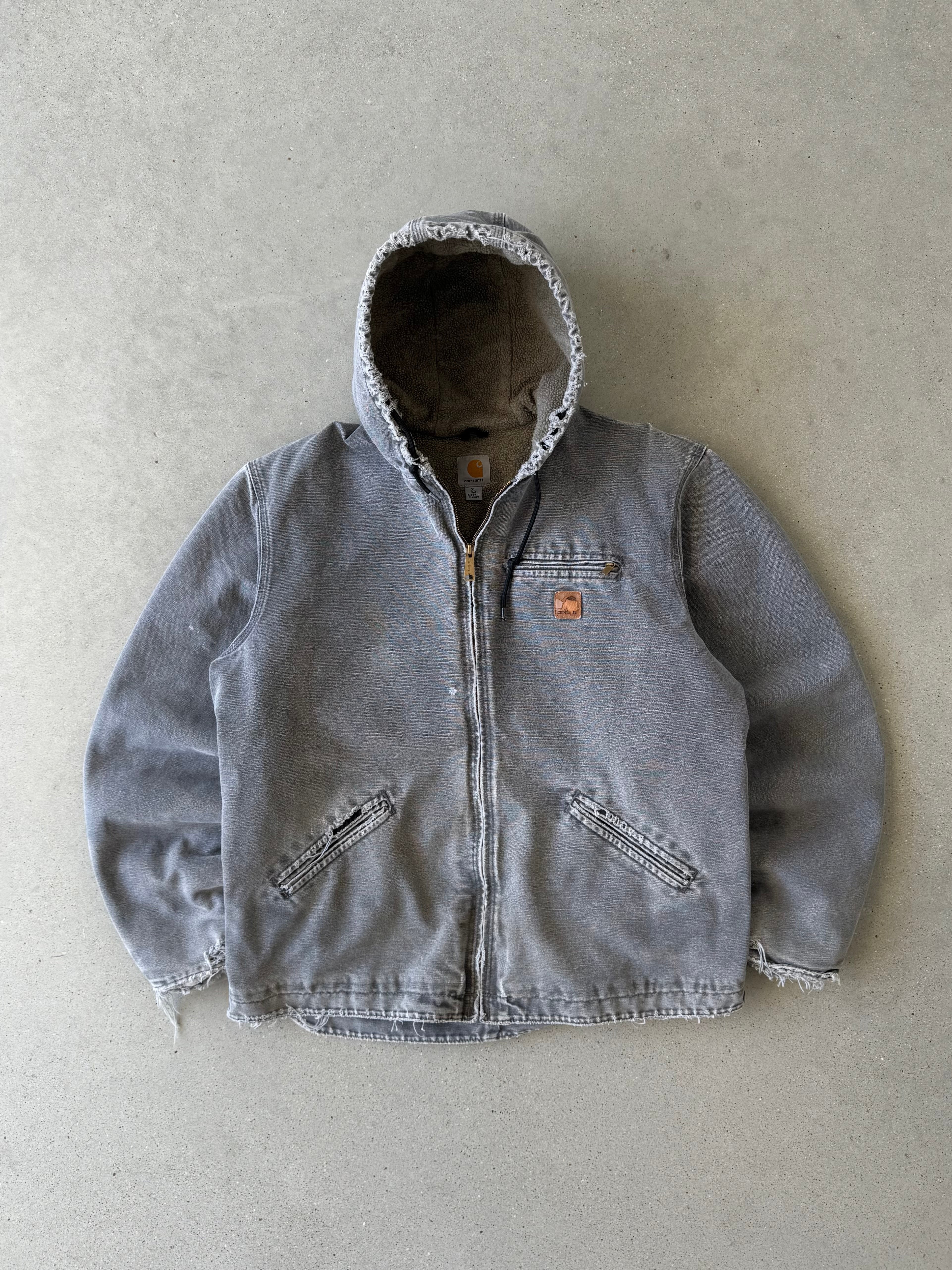 Vintage Carhartt J141 GVL Concrete Sherpa-lined Armstrong Jacket - XL