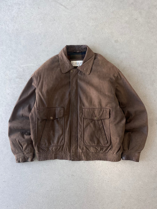 Vintage Joshua Ross Suede Bomber Jacket  - L