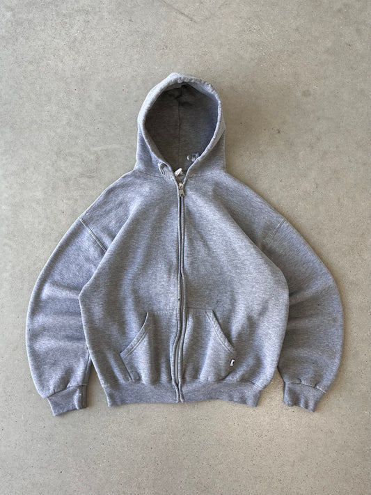 Vintage Gray Russell Athletic Zip-up Hoodie - L