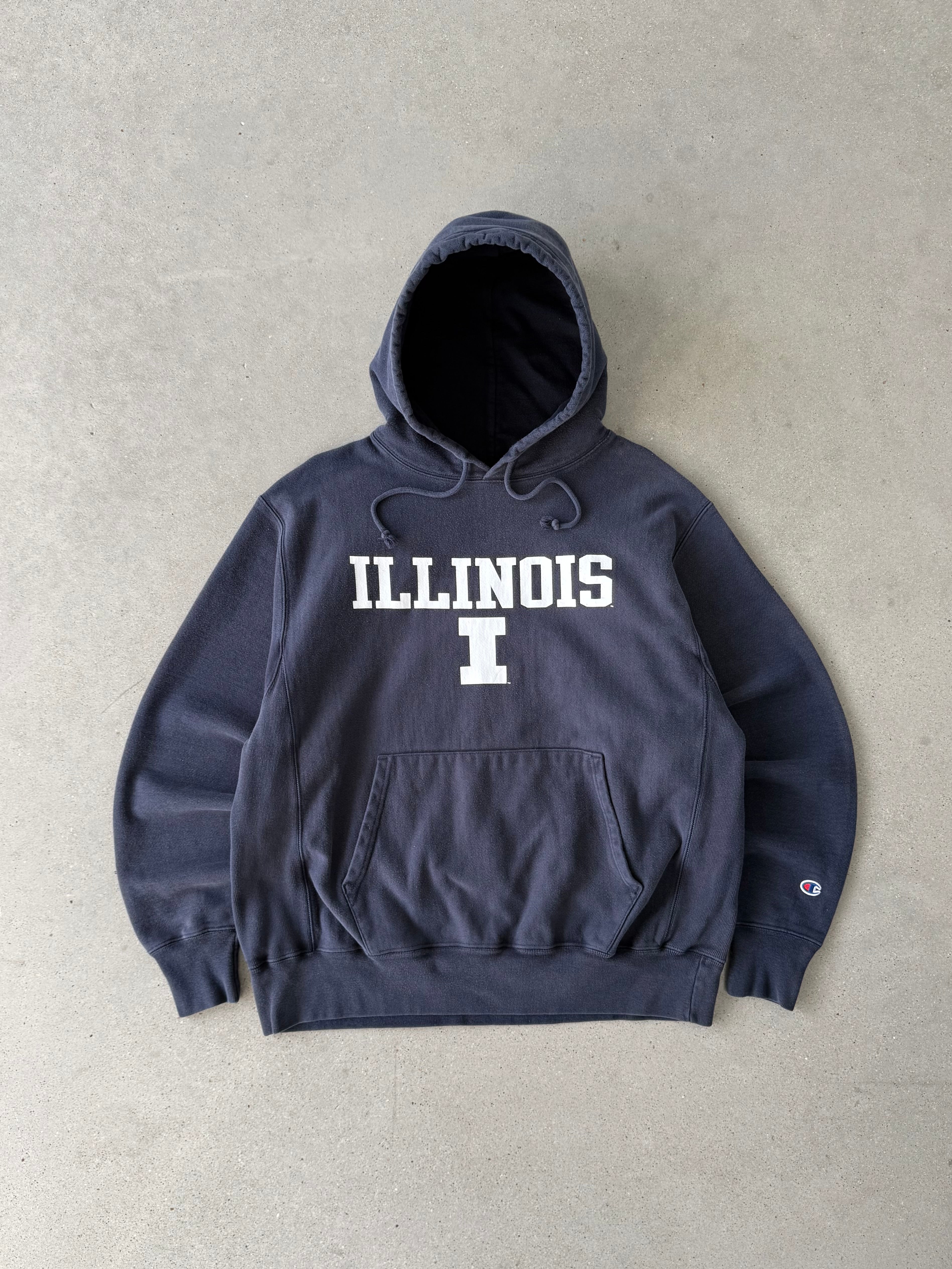 Vintage Illinois Hoodie - L