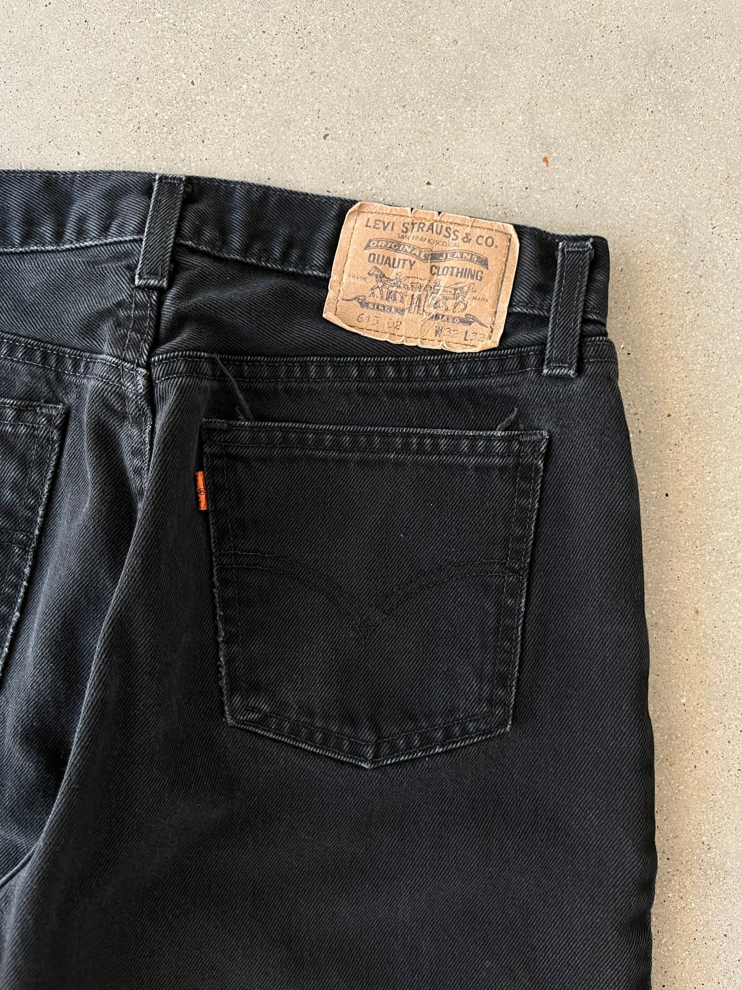 Vintage Levi's 615 Orange tab Black Denim - 30x31