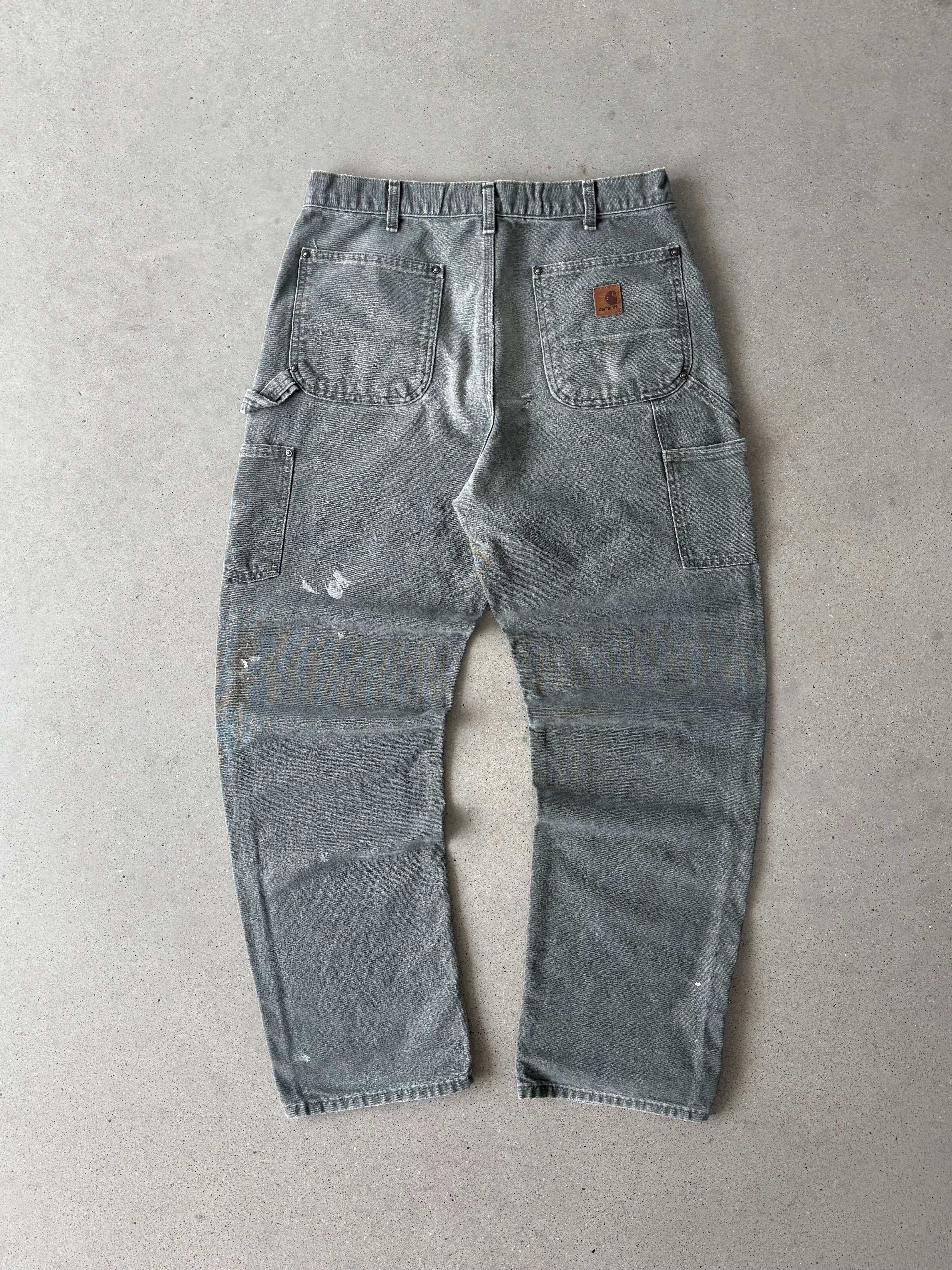Vintage Carhartt Faded Olive Double Knees - 33x33