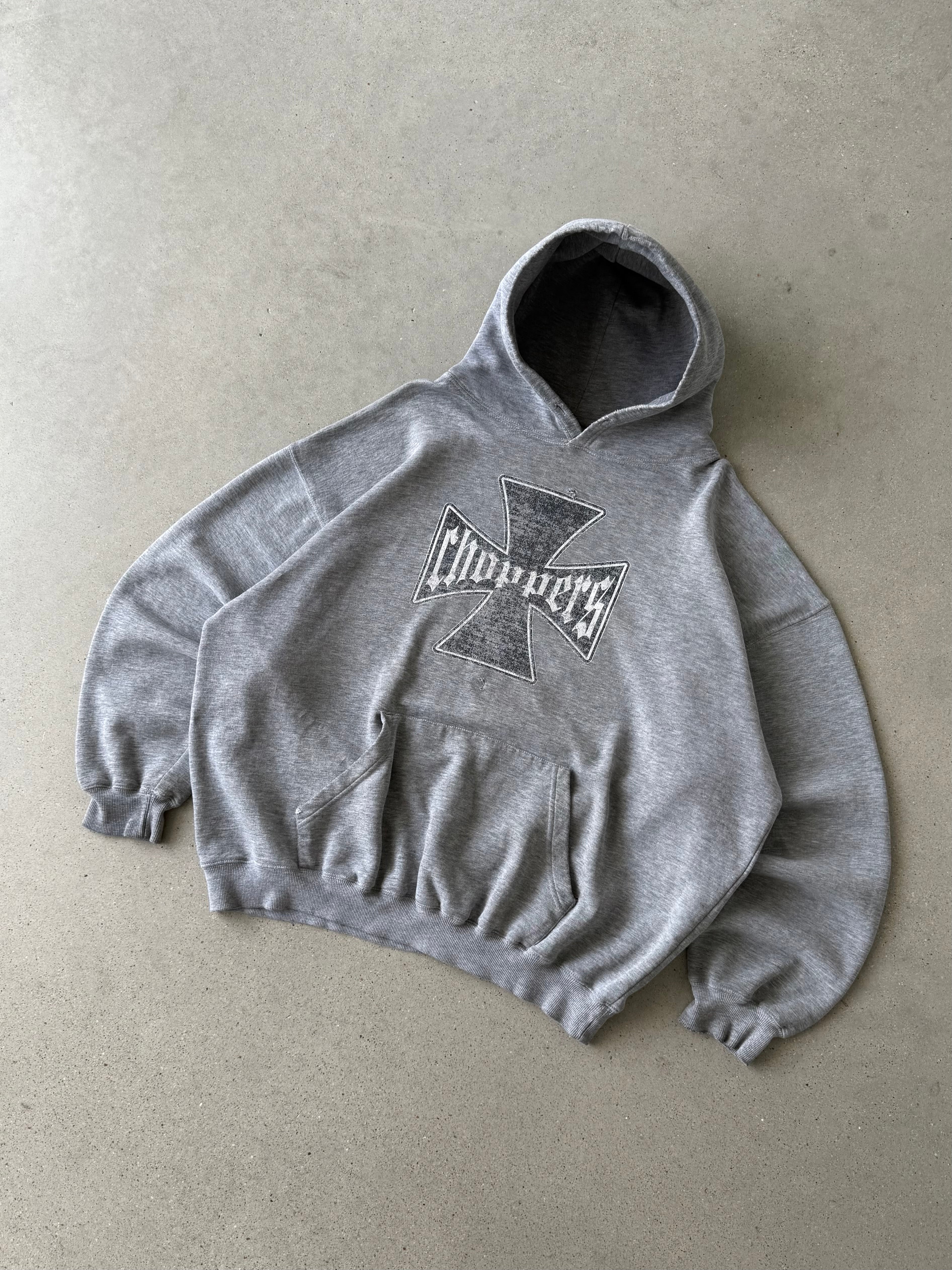 Vintage Choppers Gray Hoodie - XL