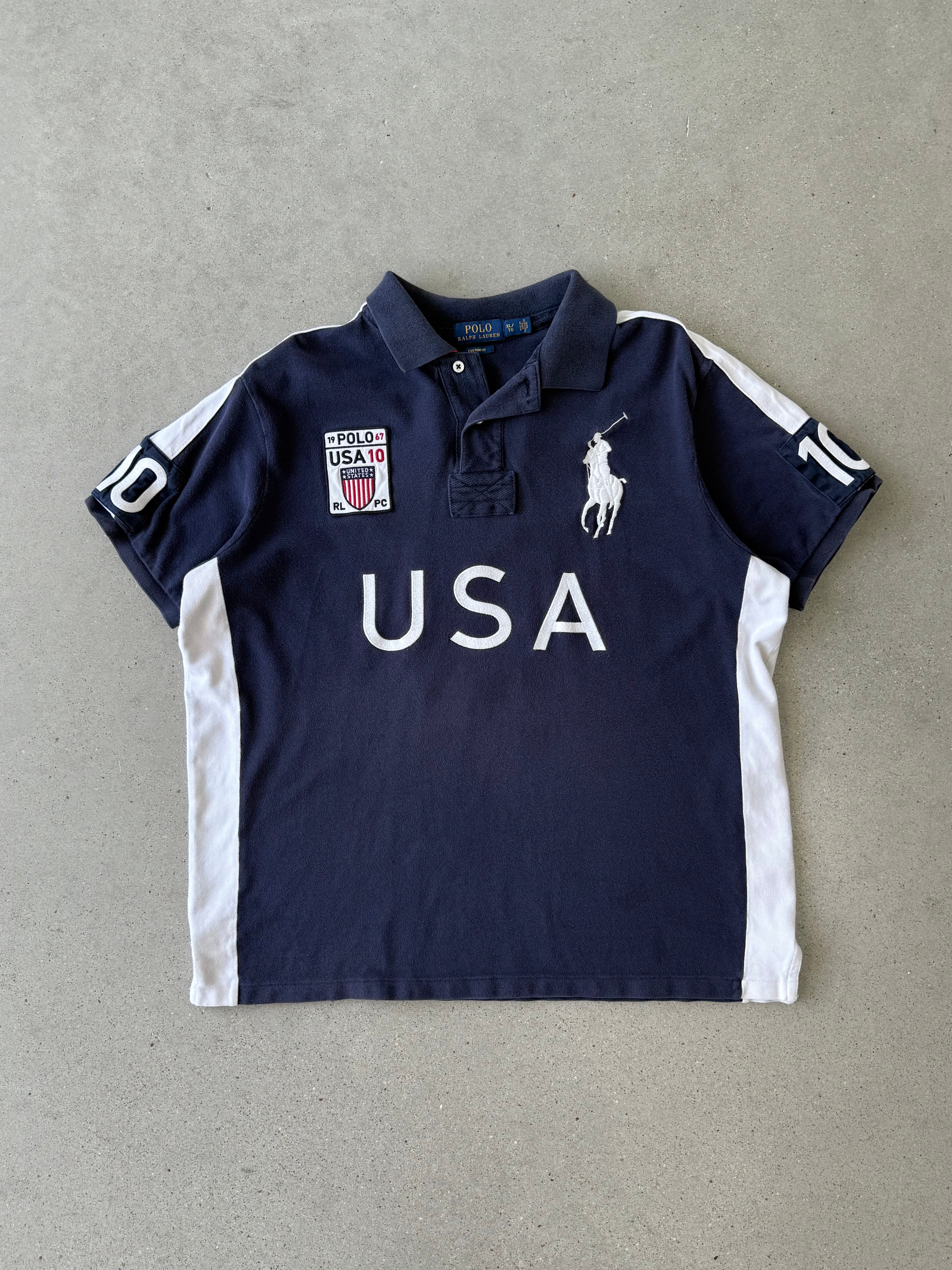 Vintage Polo Ralph Lauren USA #10 Big Pony Shirt - XL