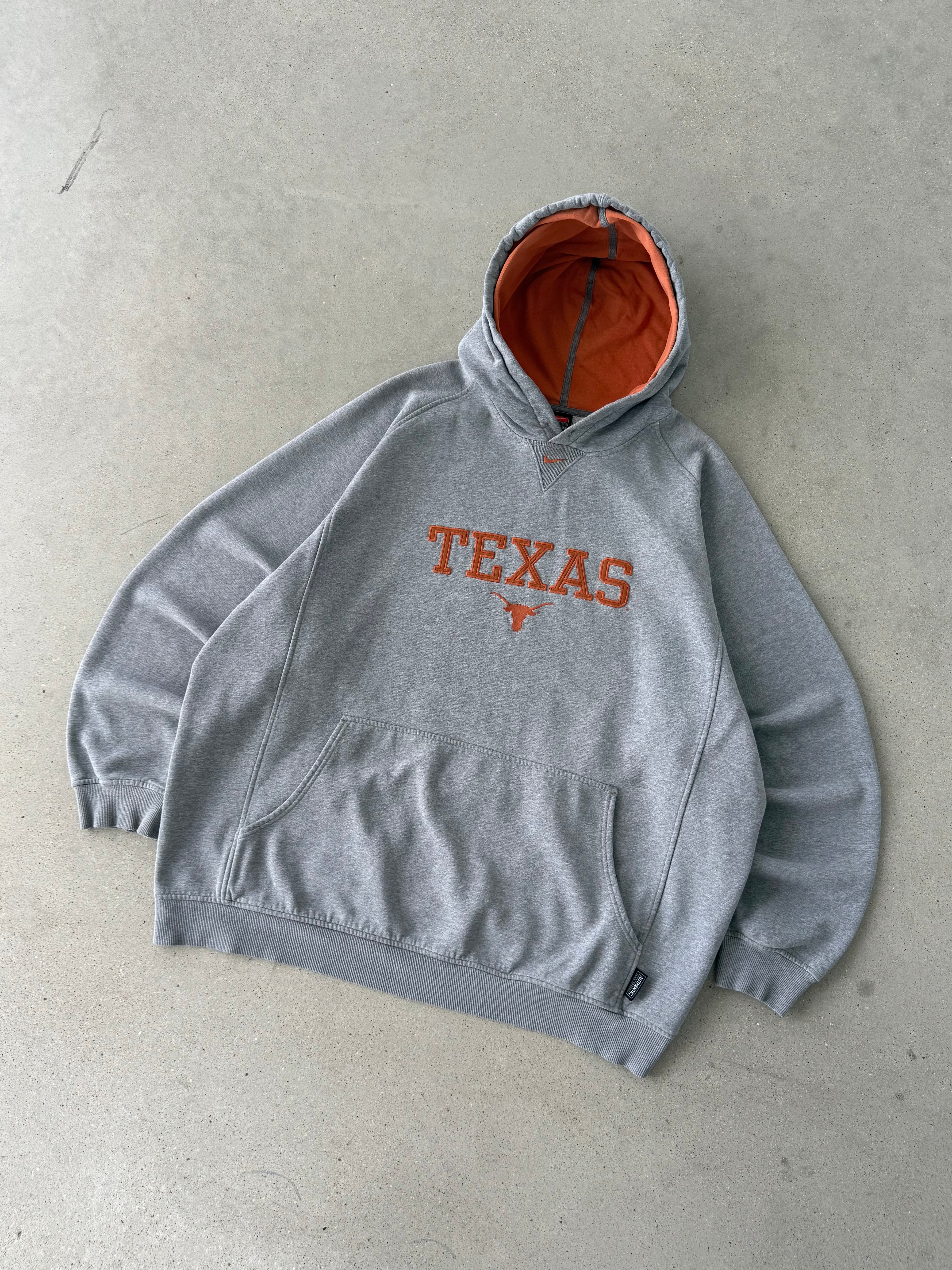 Vintage Nike University of Texas Center Swoosh Hoodie - XXL