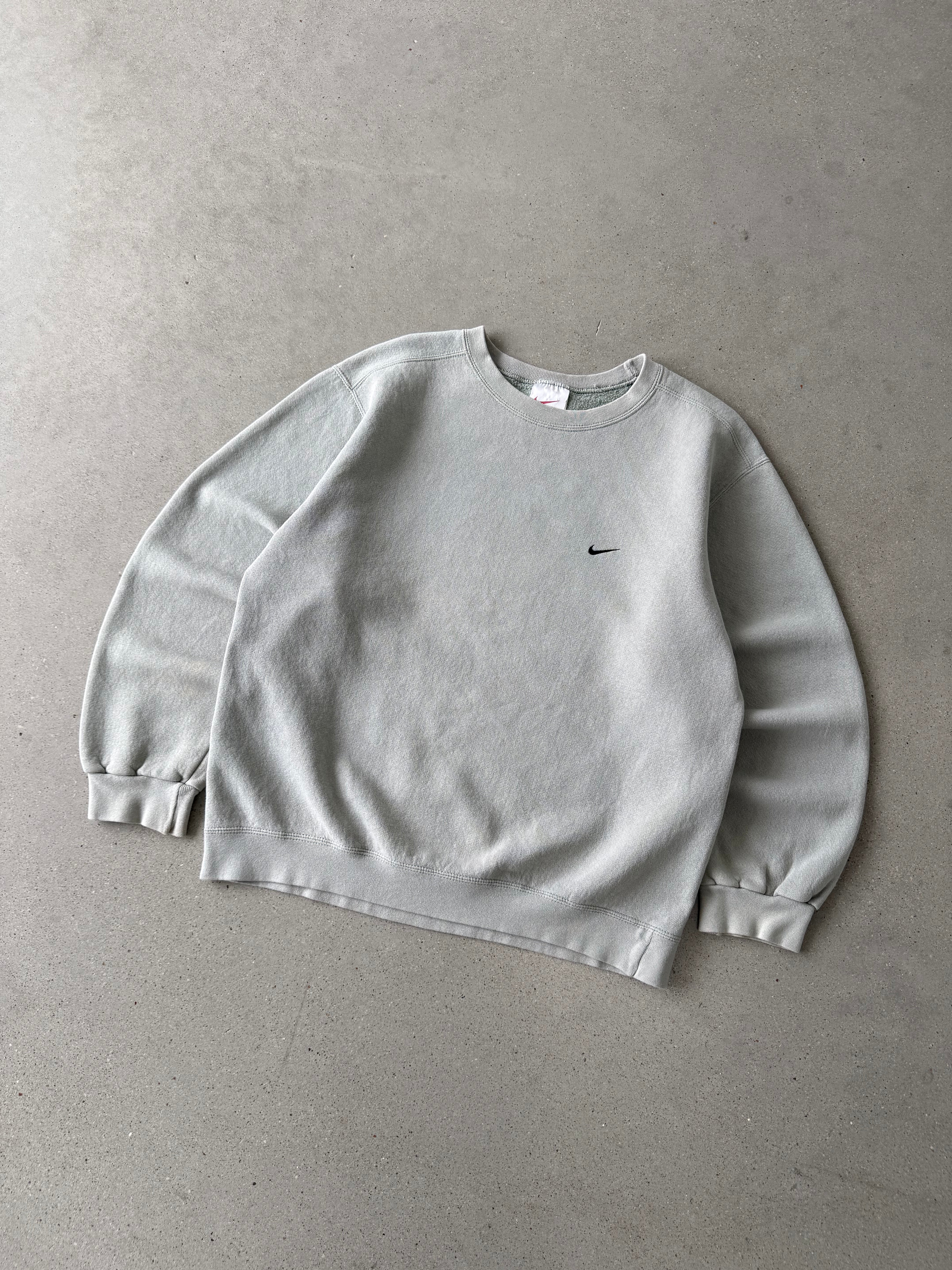 Vintage 1990s Nike Pistachio Mini Swoosh Sweatshirt - M
