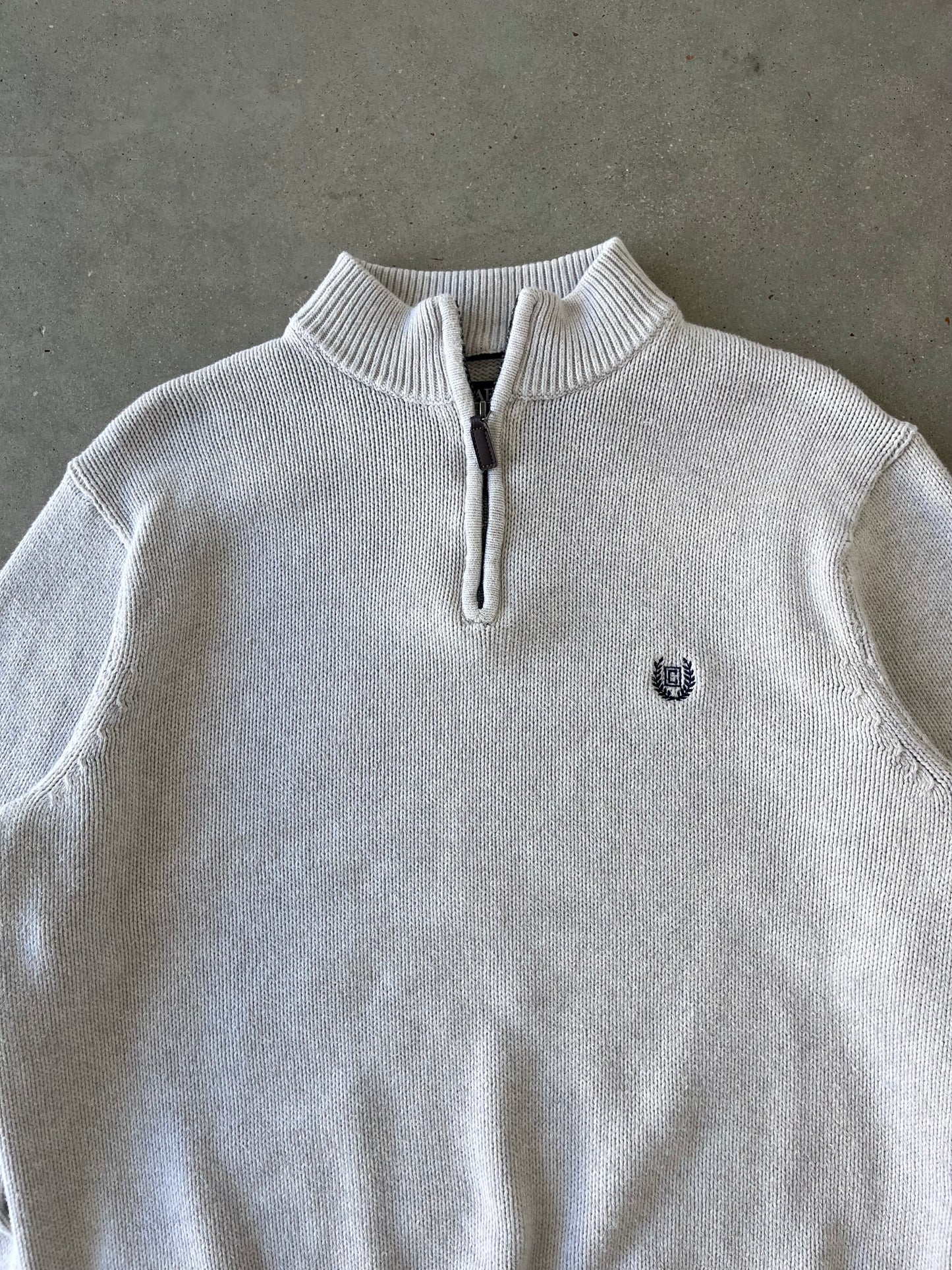 Vintage CHAPS Knitted Quarter Zip - L