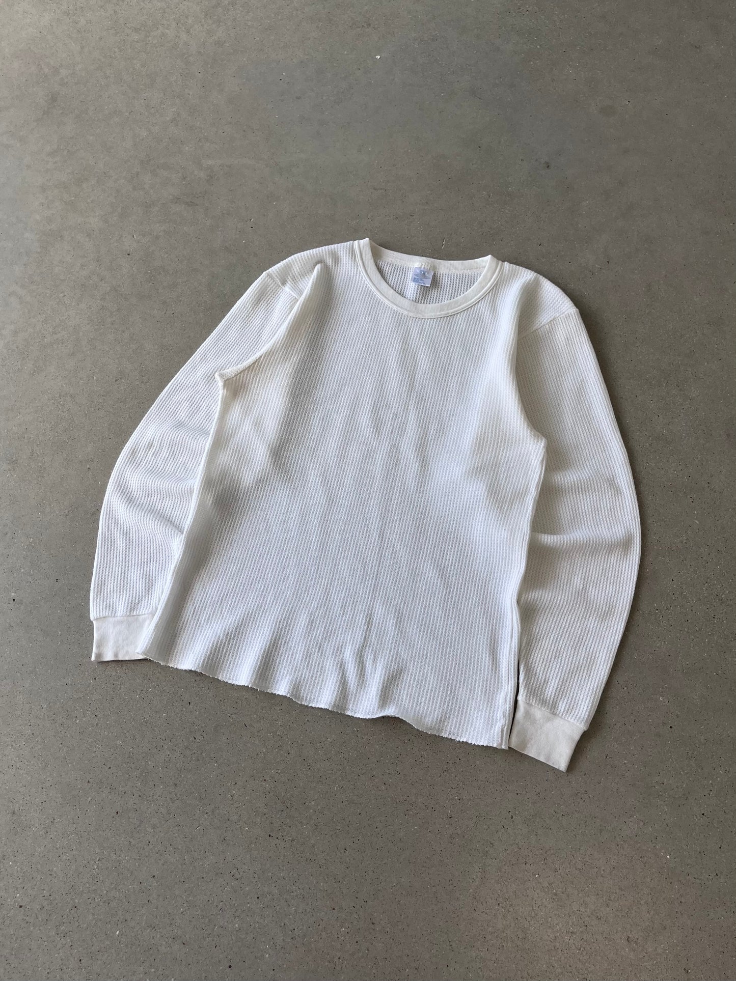 Vintage White Thermal Long Sleeve - L