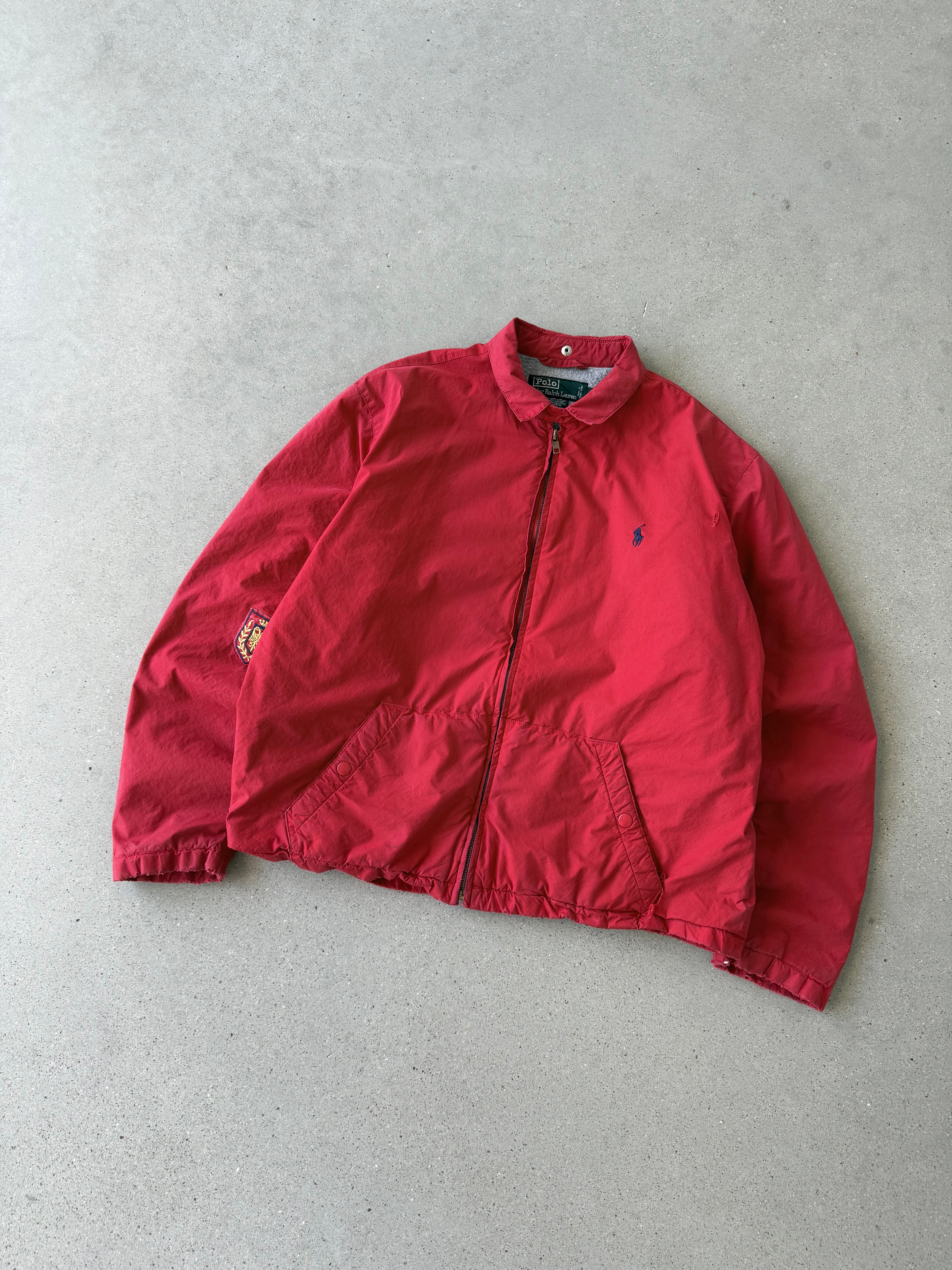 Vintage Women's Polo Ralph Lauren Red Blanket-lined Jacket - M
