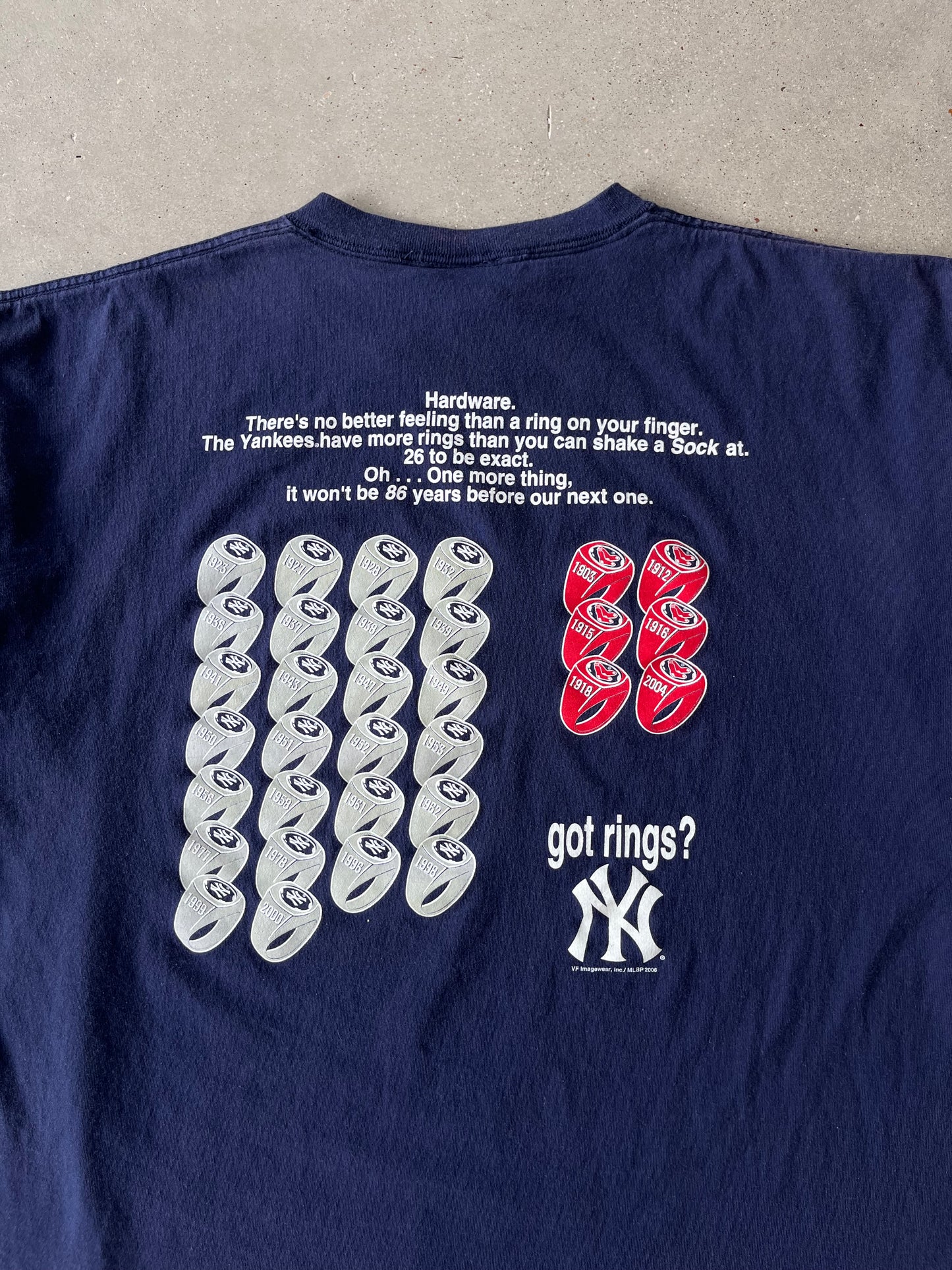 Vintage Yankees "Got Rings?" Tee - XXL