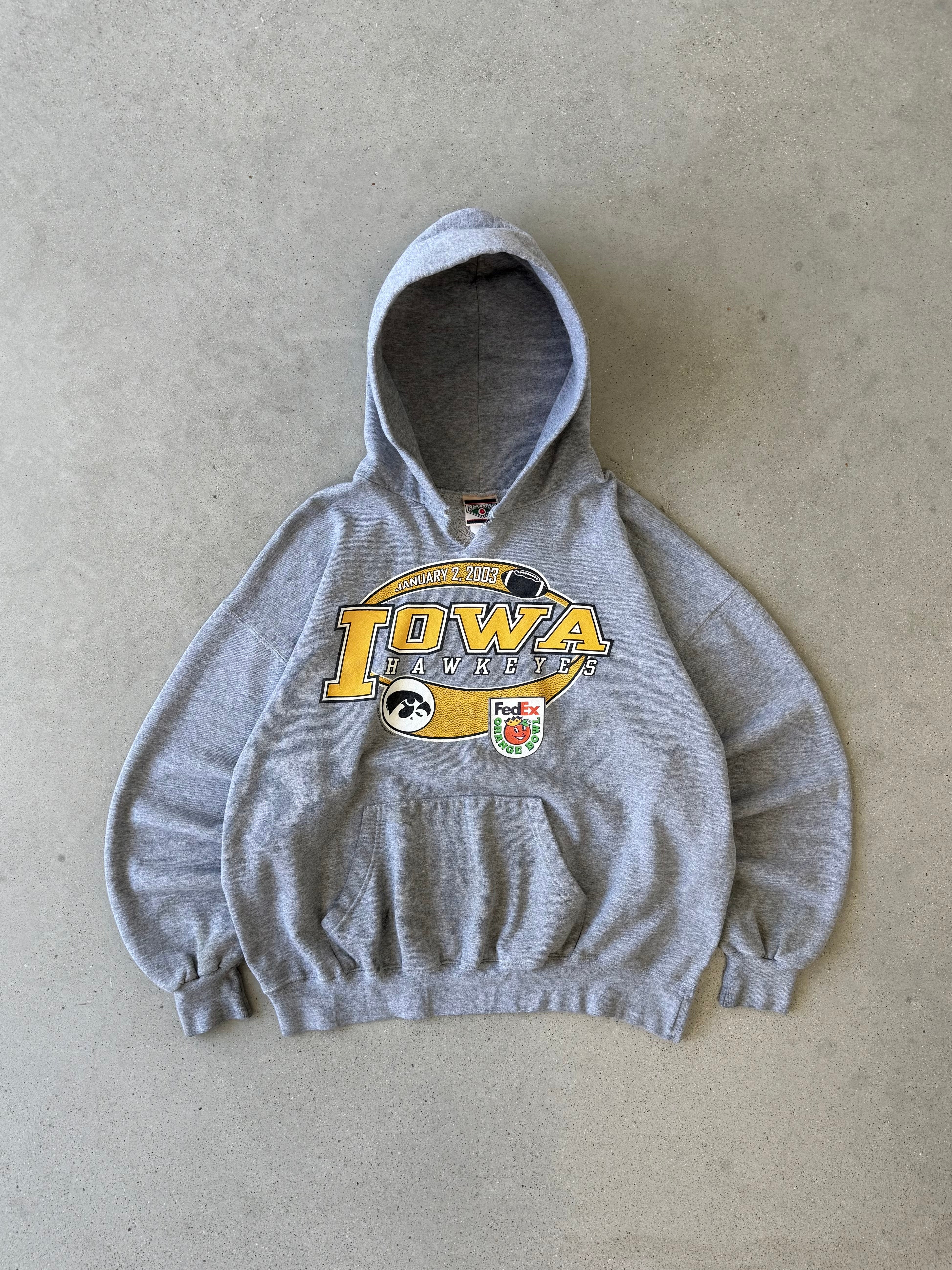 Vintage 2003 Iowa Hawkeyes Football Hoodie - XL