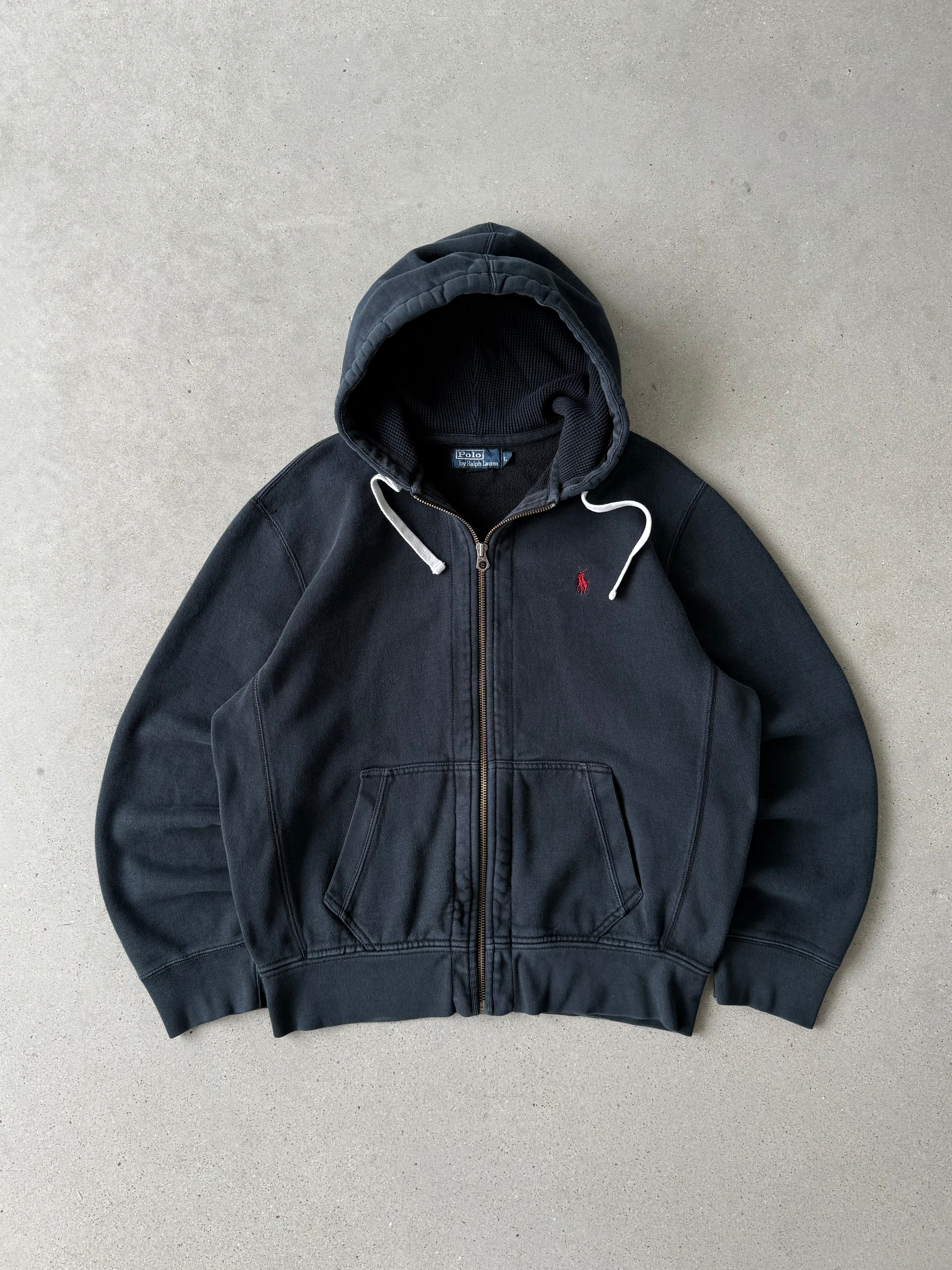 Vintage Polo Ralph Lauren Black Zip-up Hoodie - L