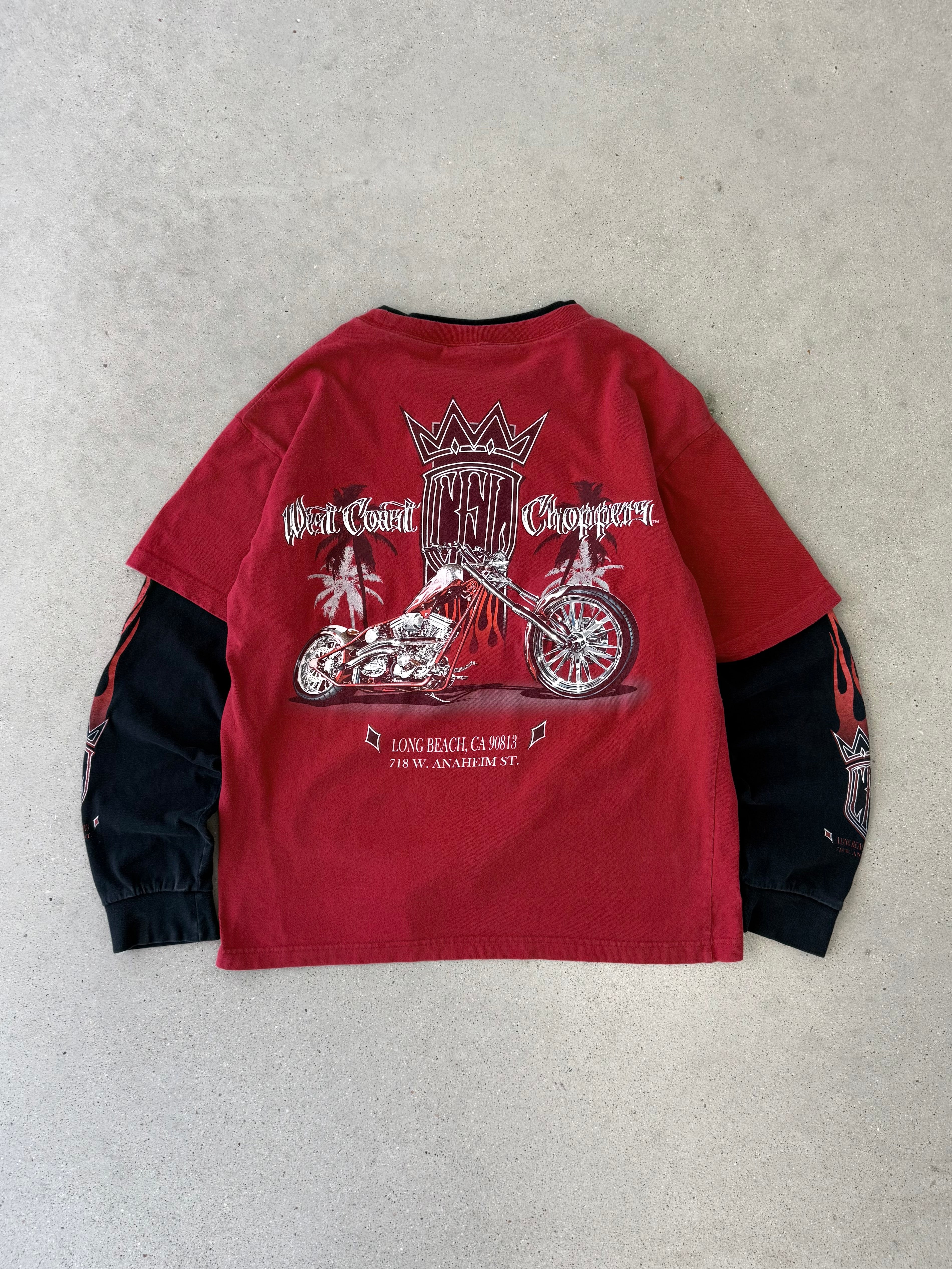 Vintage 2000s West Coast Choppers Layered Long Sleeve - M