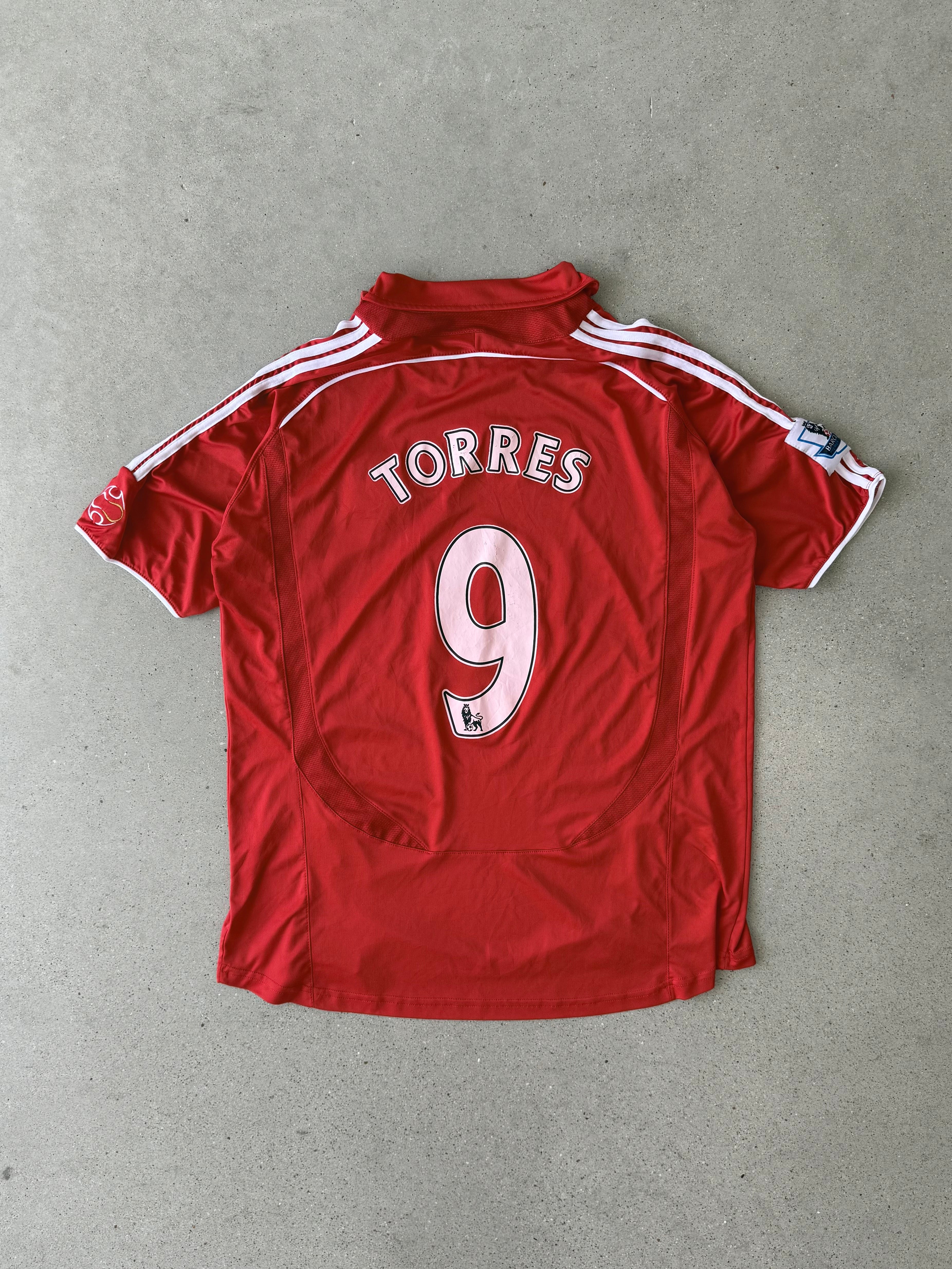 Vintage Liverpool FC 2007-08 Home Kit Torres #9 Jersey - XL