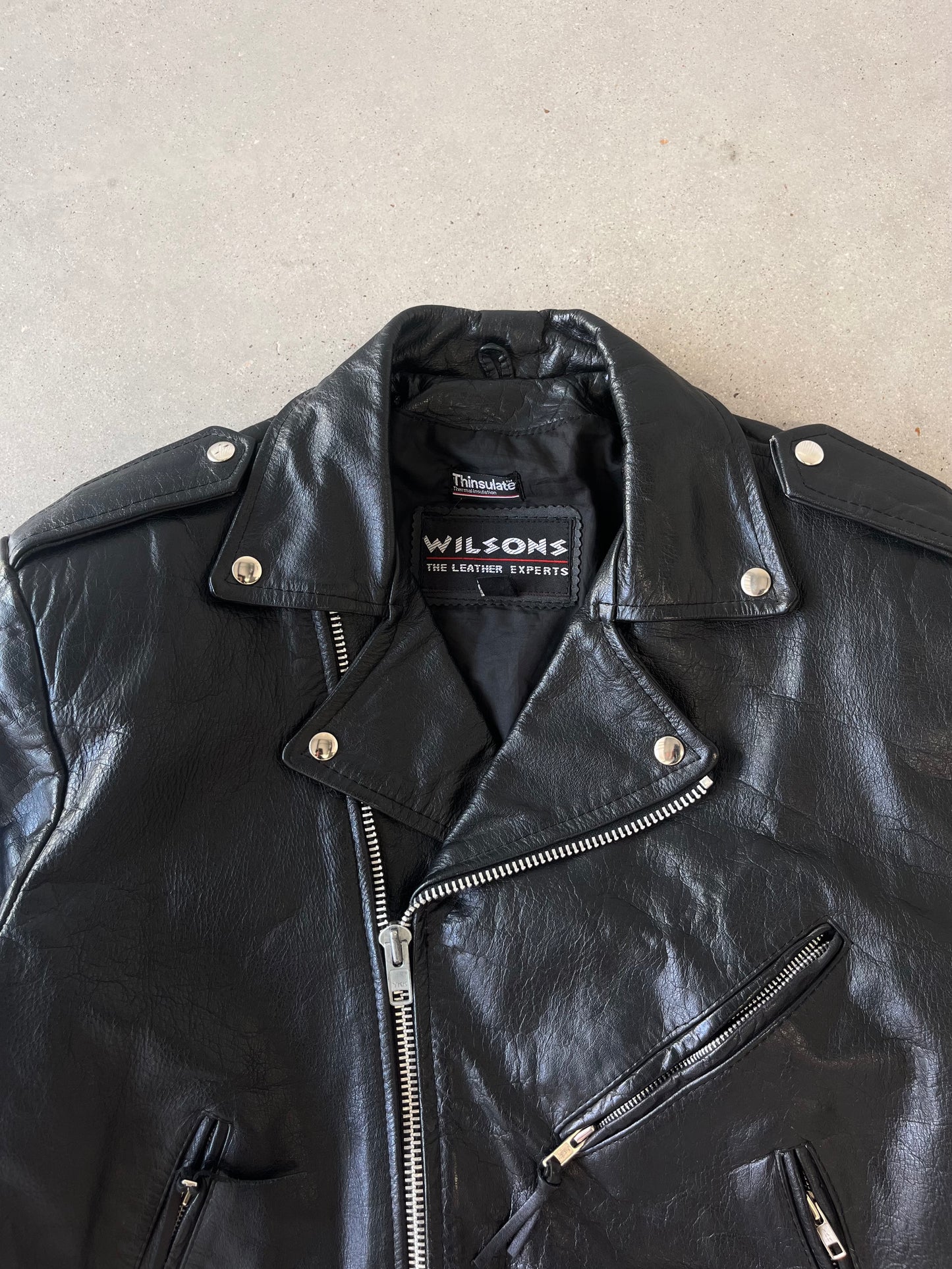 Vintage Wilsons Leather Biker Jacket - L