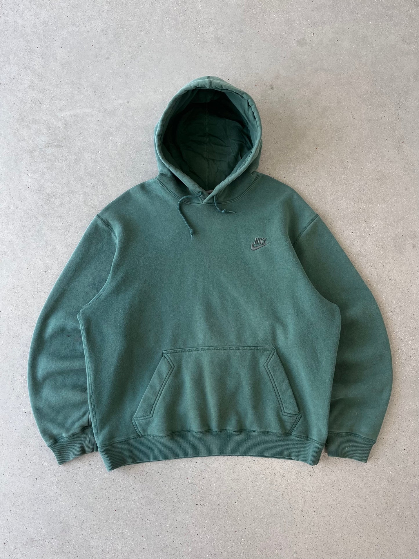 Vintage 2000s Nike Tonal Green Hoodie - L