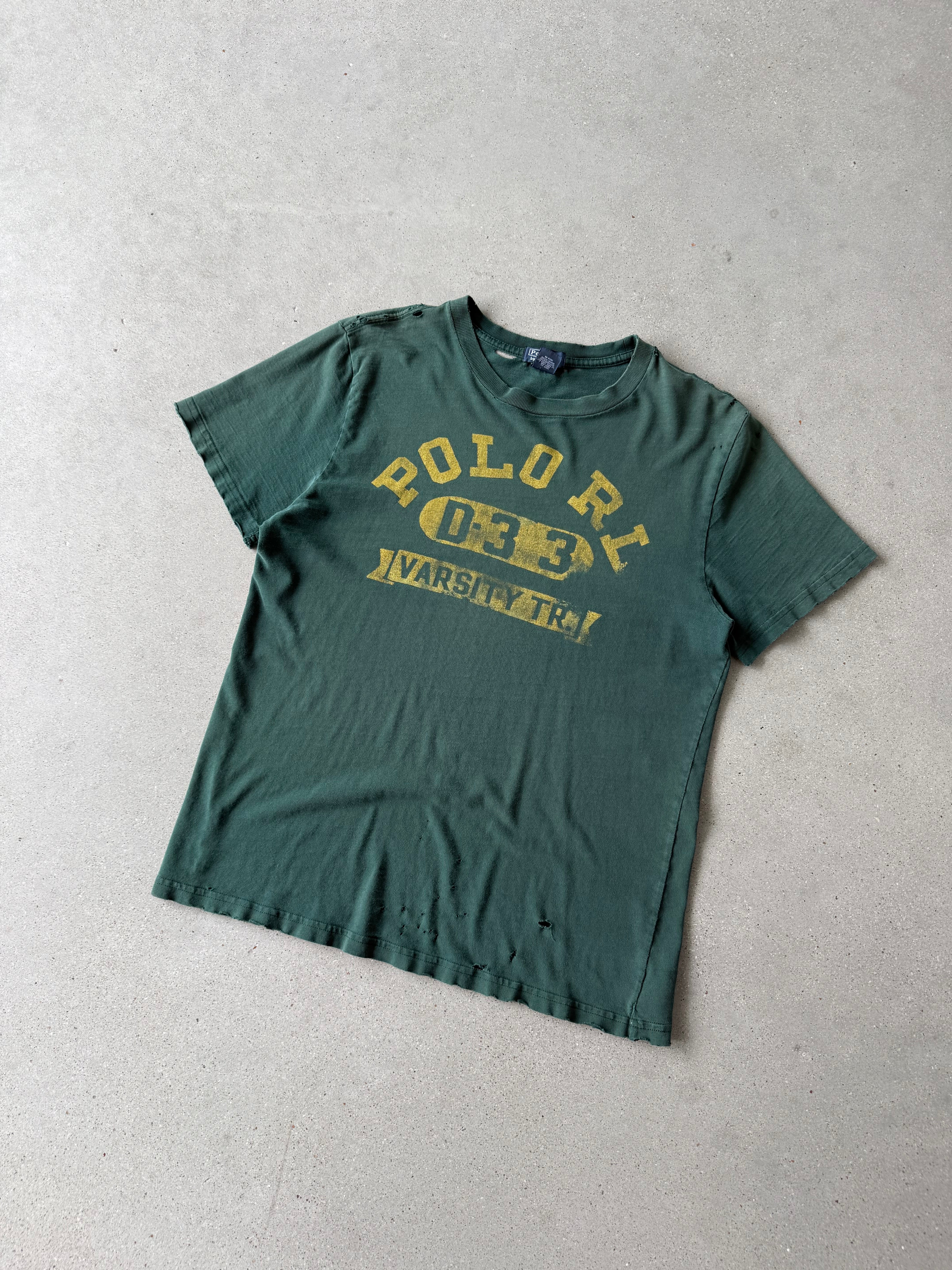 Vintage Polo Ralph Lauren Varsity Distressed Tee - S