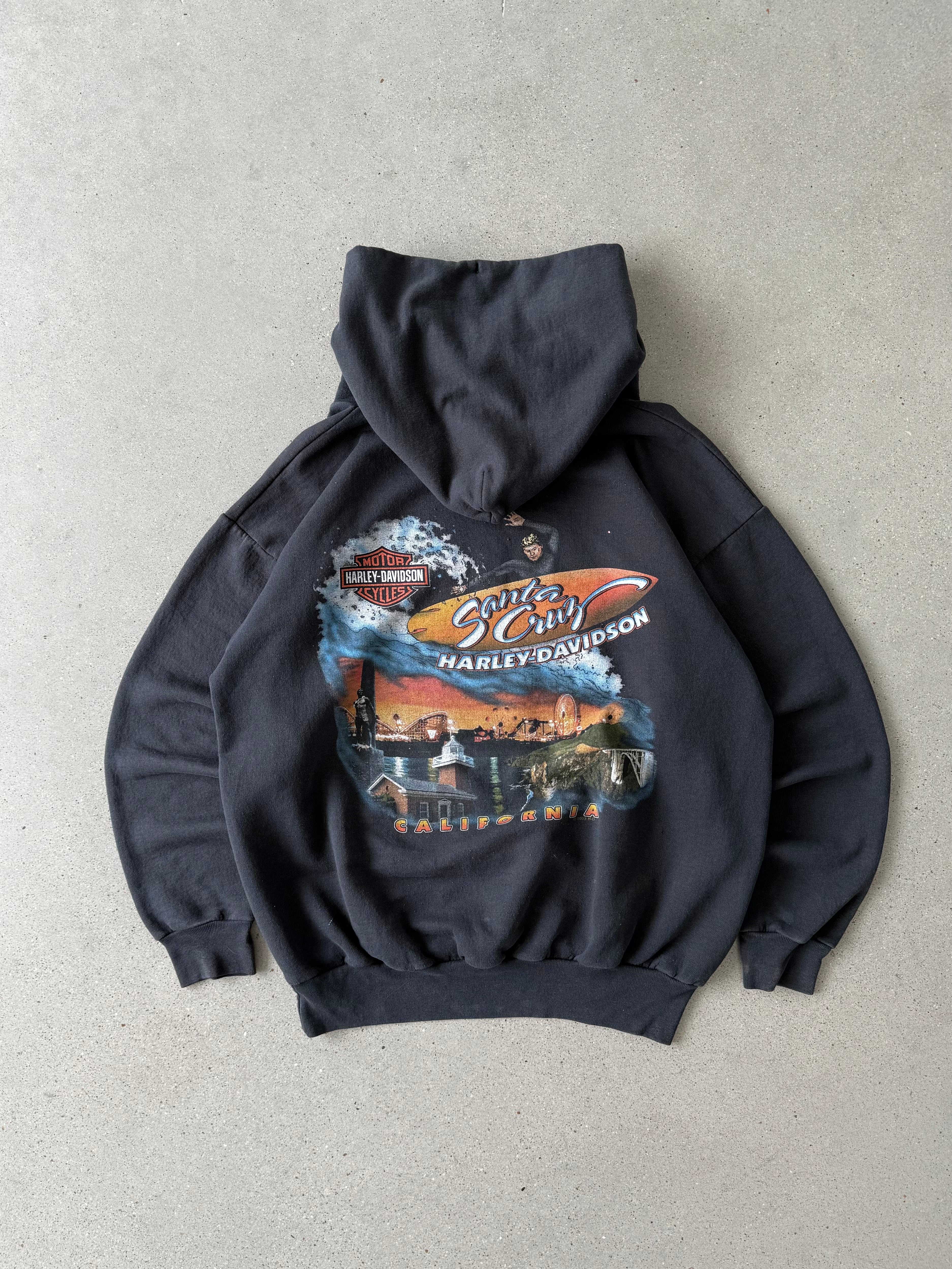 Vintage Harley Davidson Santa Cruz Hoodie - M