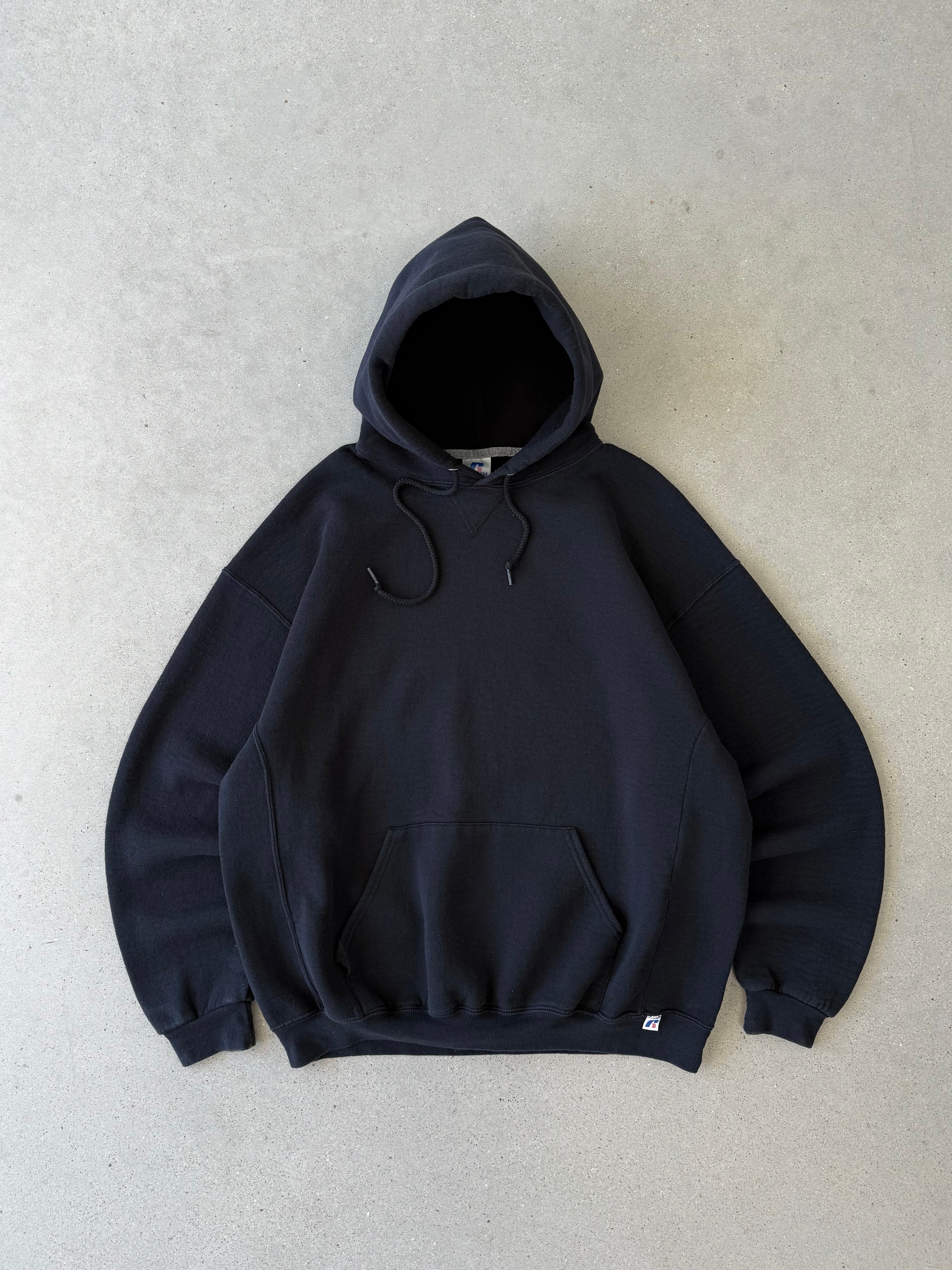 Vintage Russell Athletic Black Hoodie - XL