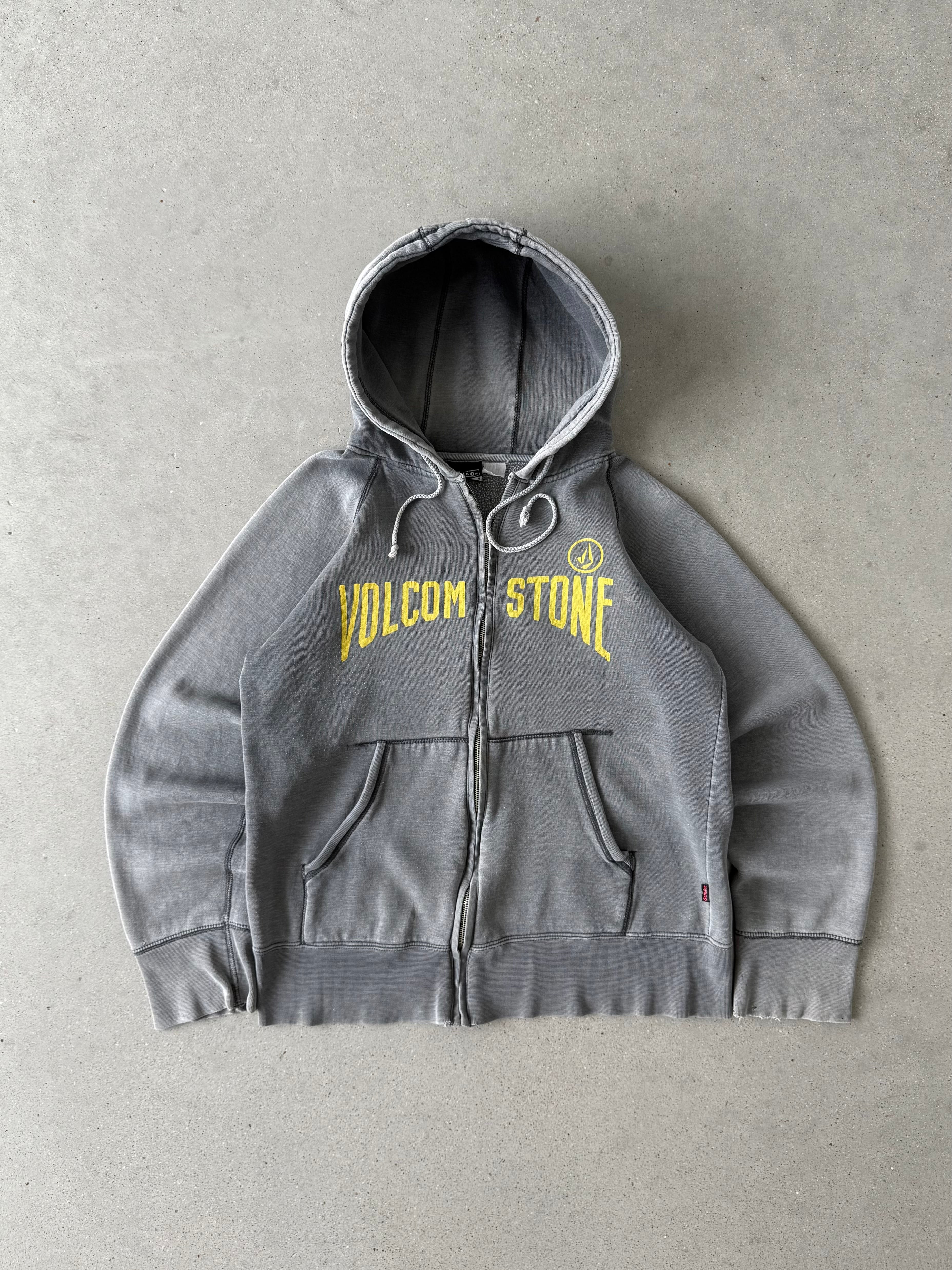 Vintage Y2K Volcom Stone Faded Zip-up Hoodie - M