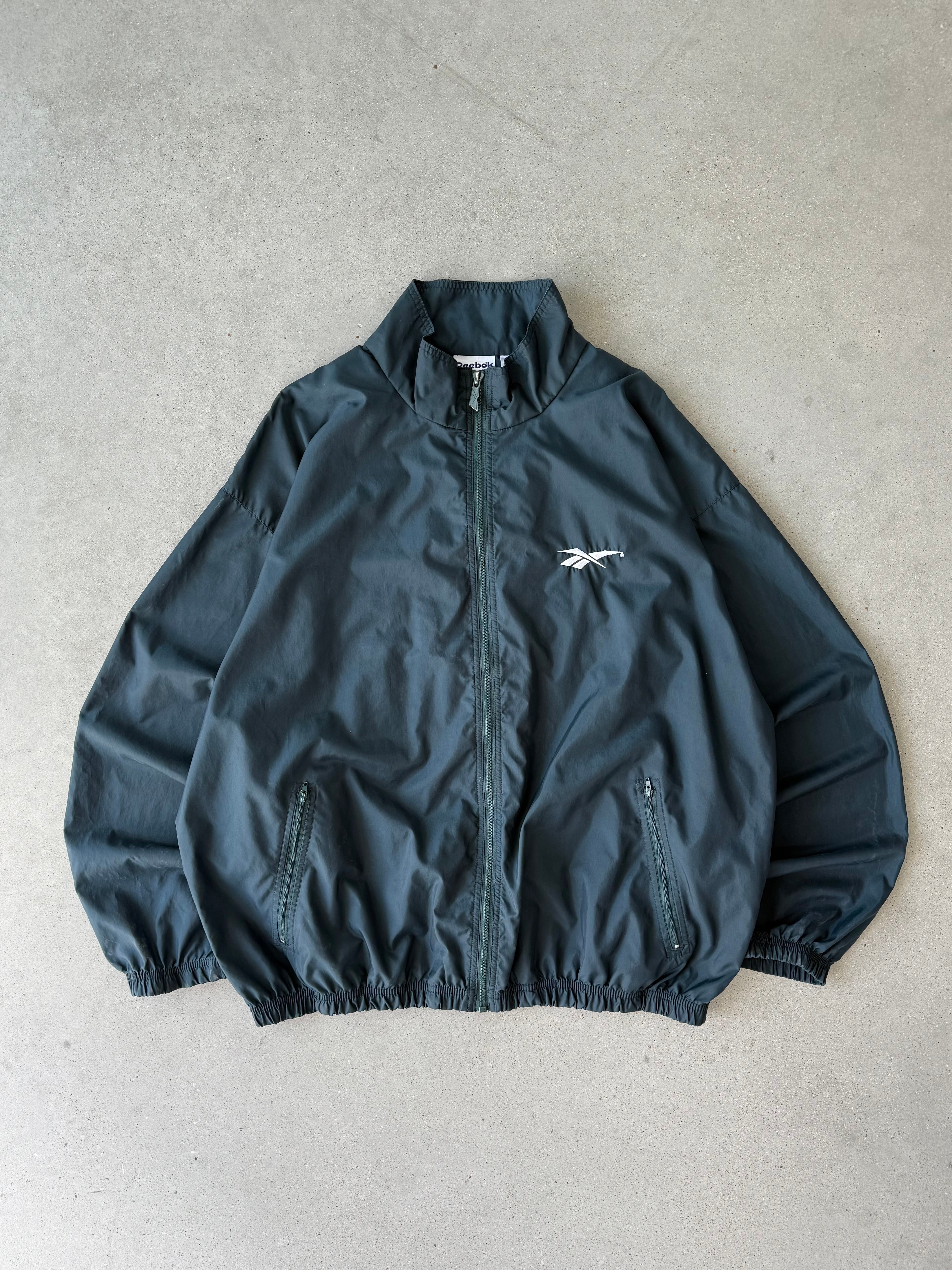 Vintage 1990s Reebok Green Spell-out Jacket - XL
