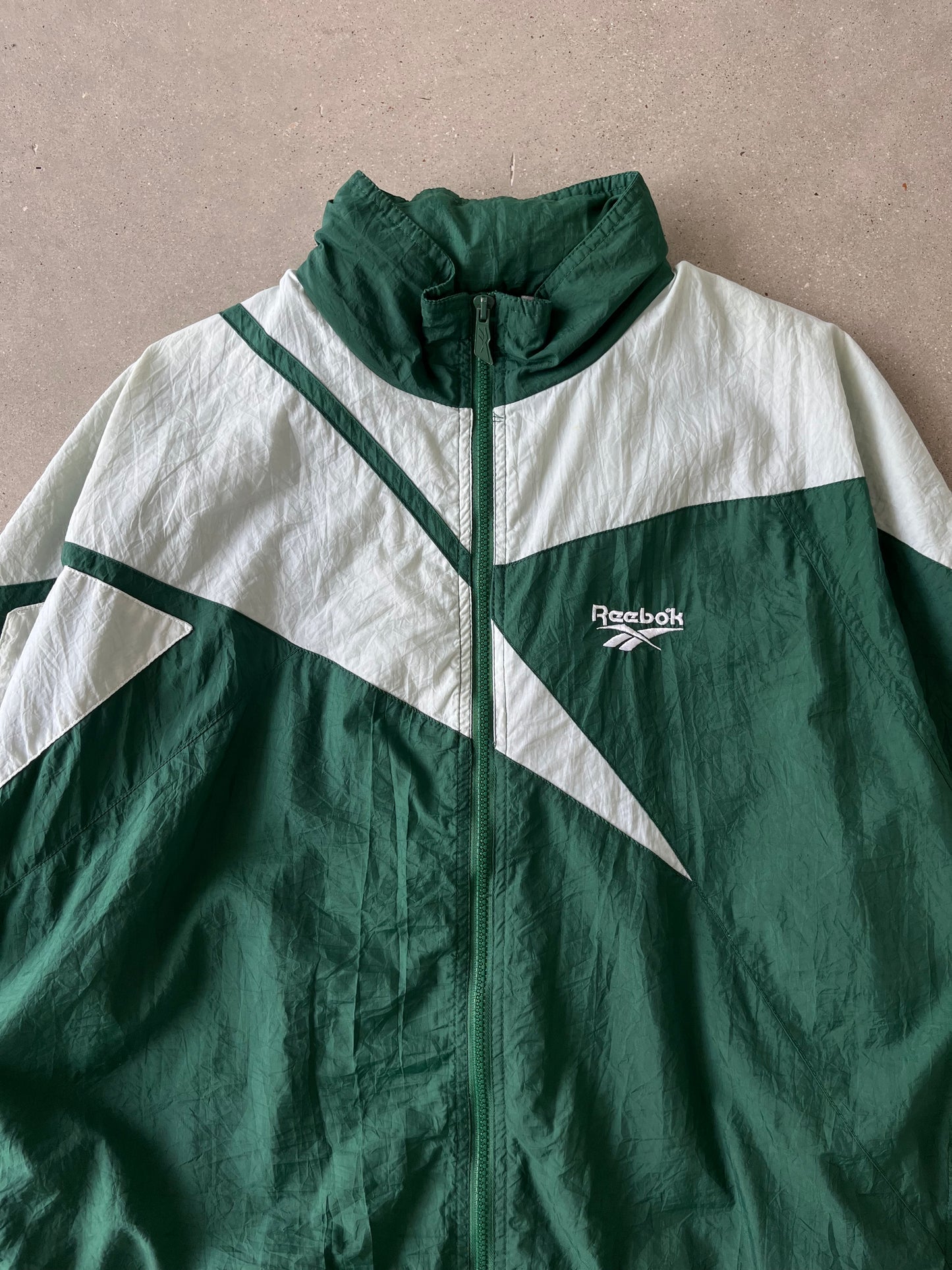 Vintage 90s Reebok Green Windbreaker - M