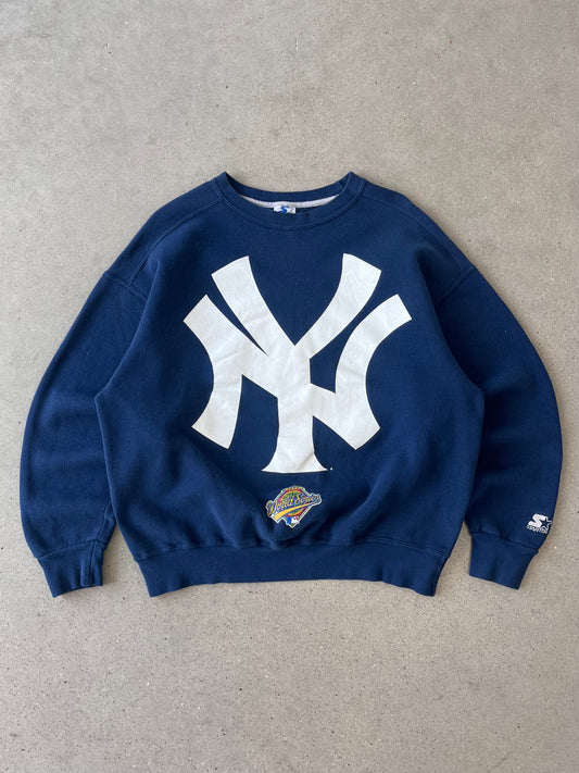 Vintage Yankees Logo Starter Crewneck - L