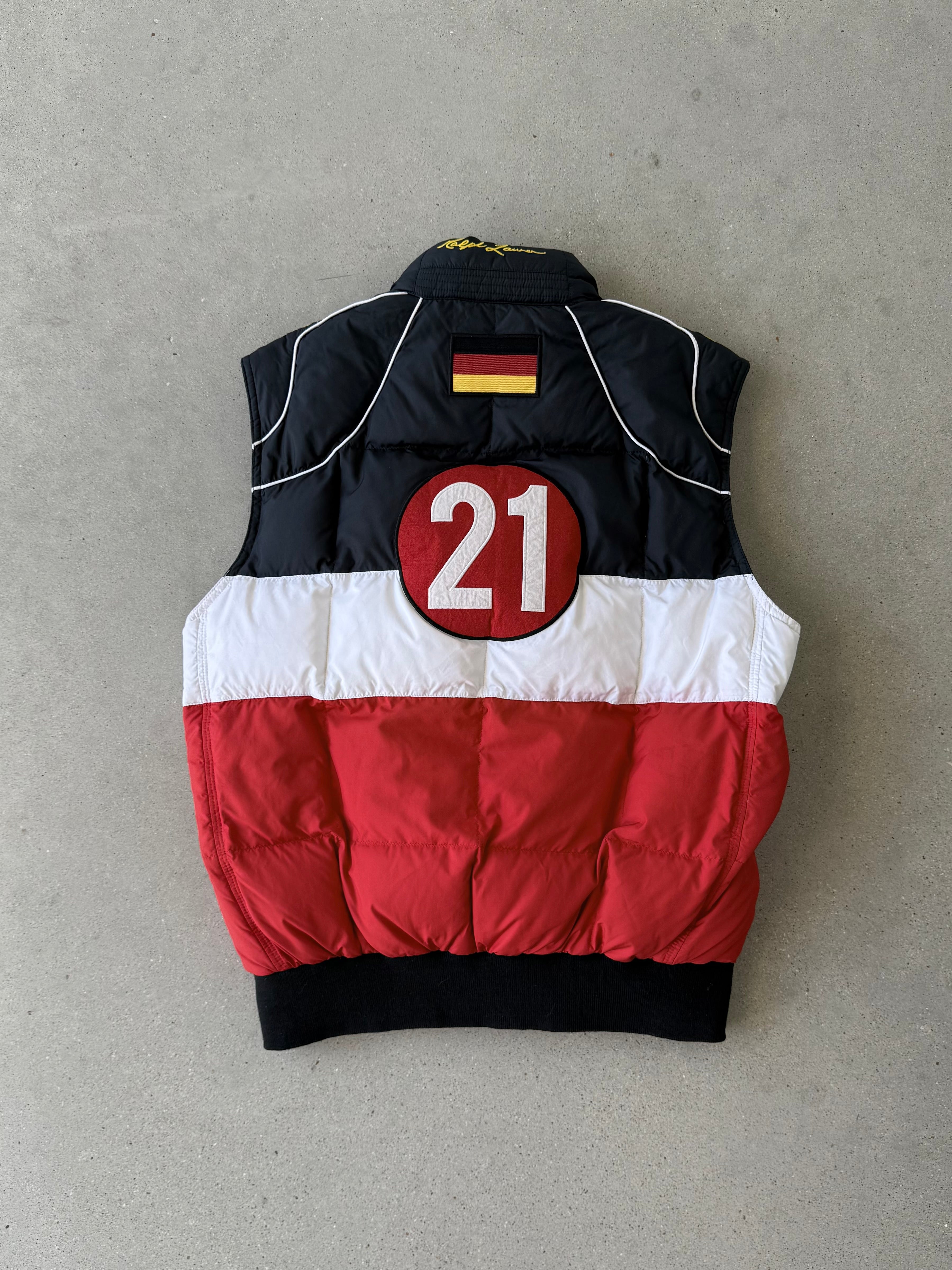 Vintage Polo Ralph Lauren Germany Racing Puffer Vest - L