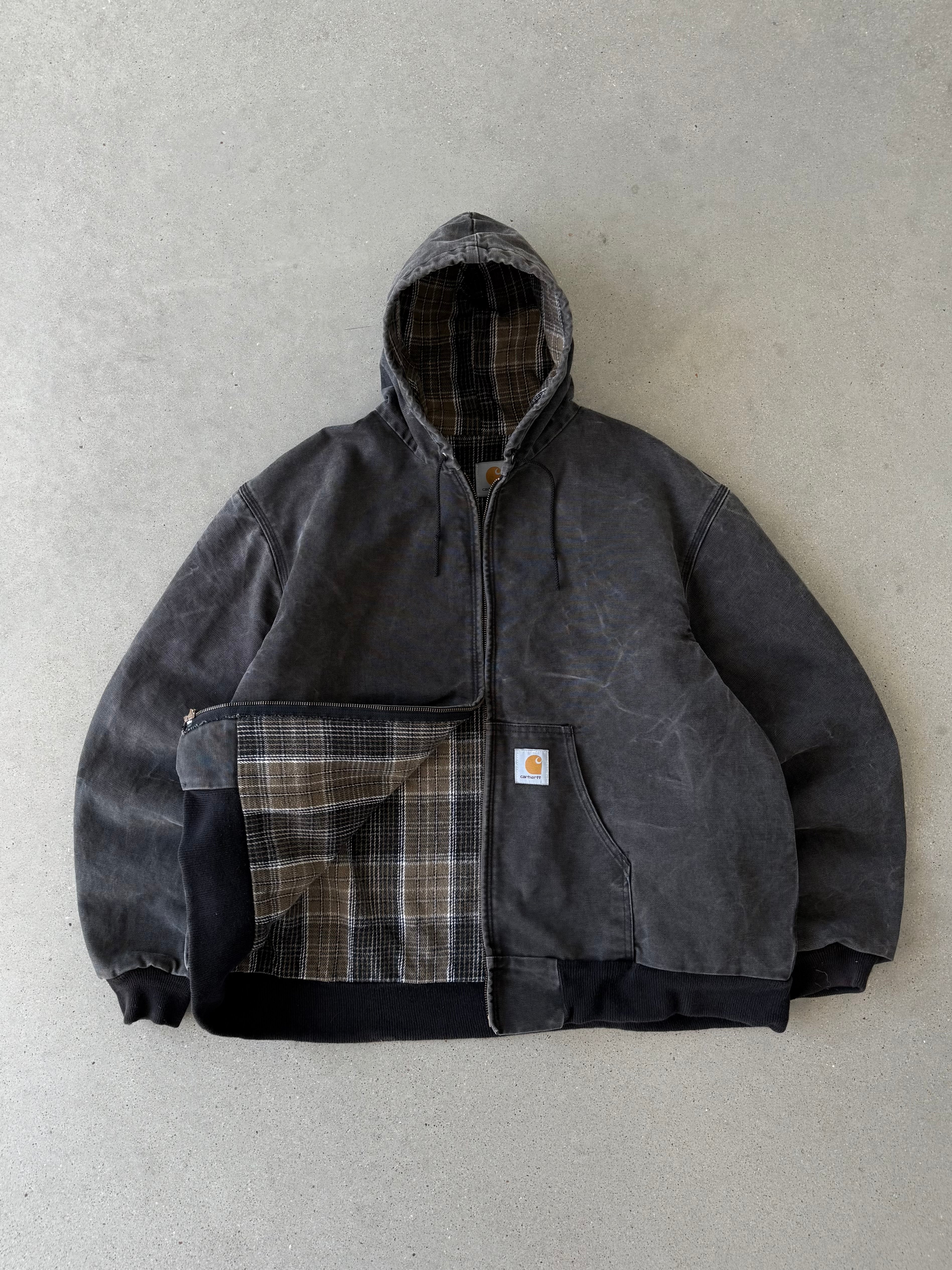 Vintage Carhartt Faded Black Active Jacket - XL (BOXY)