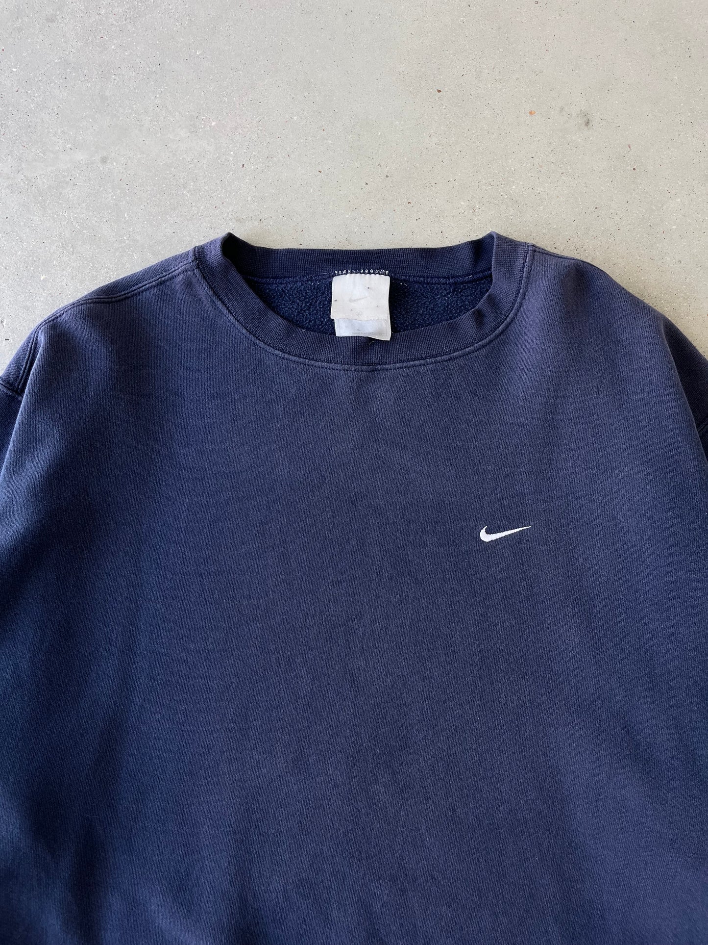 Vintage Nike Mini Swoosh Navy Crewneck - XL