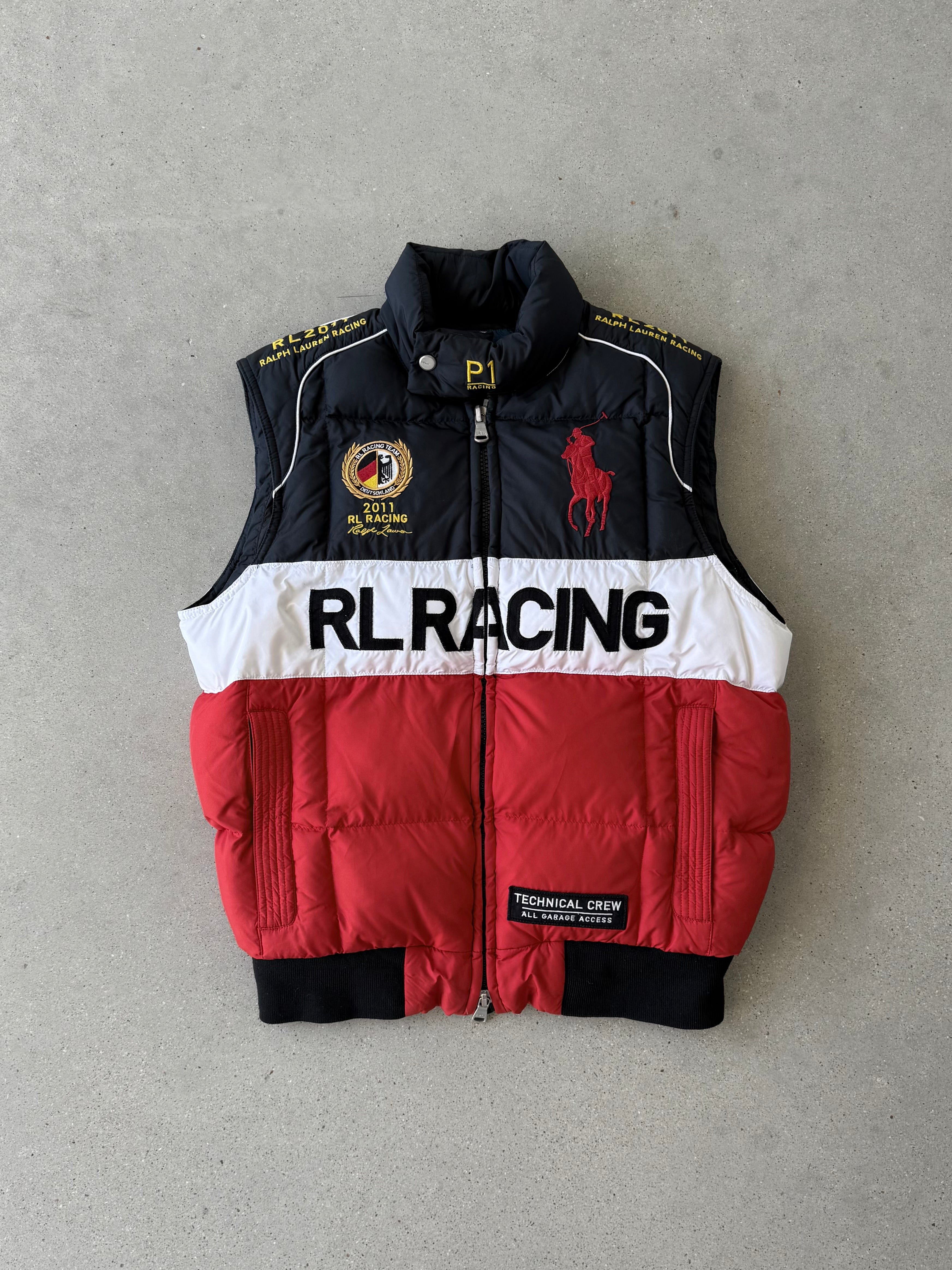Vintage Polo Ralph Lauren Germany Racing Puffer Vest - L
