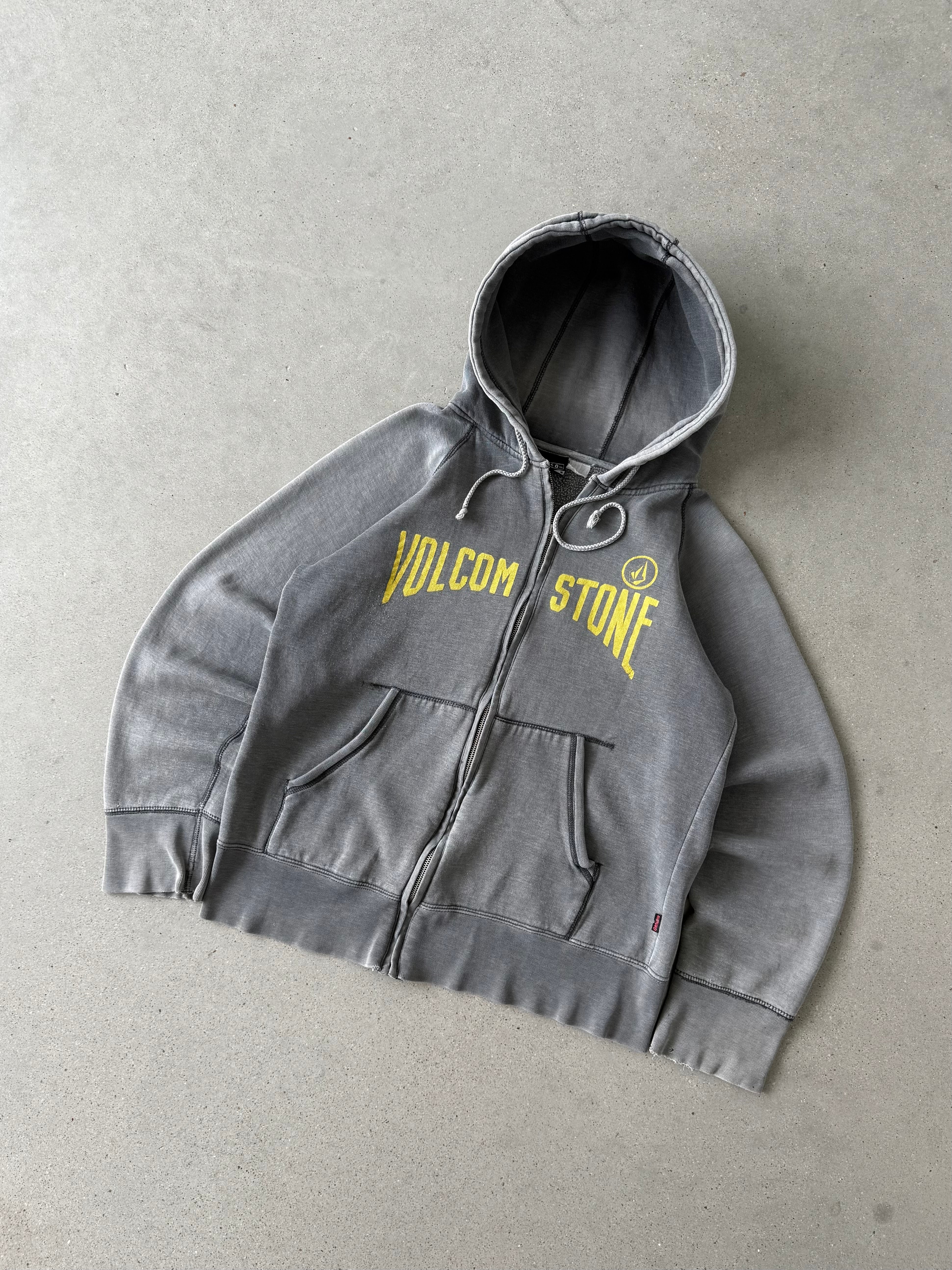 Vintage Y2K Volcom Stone Faded Zip-up Hoodie - M