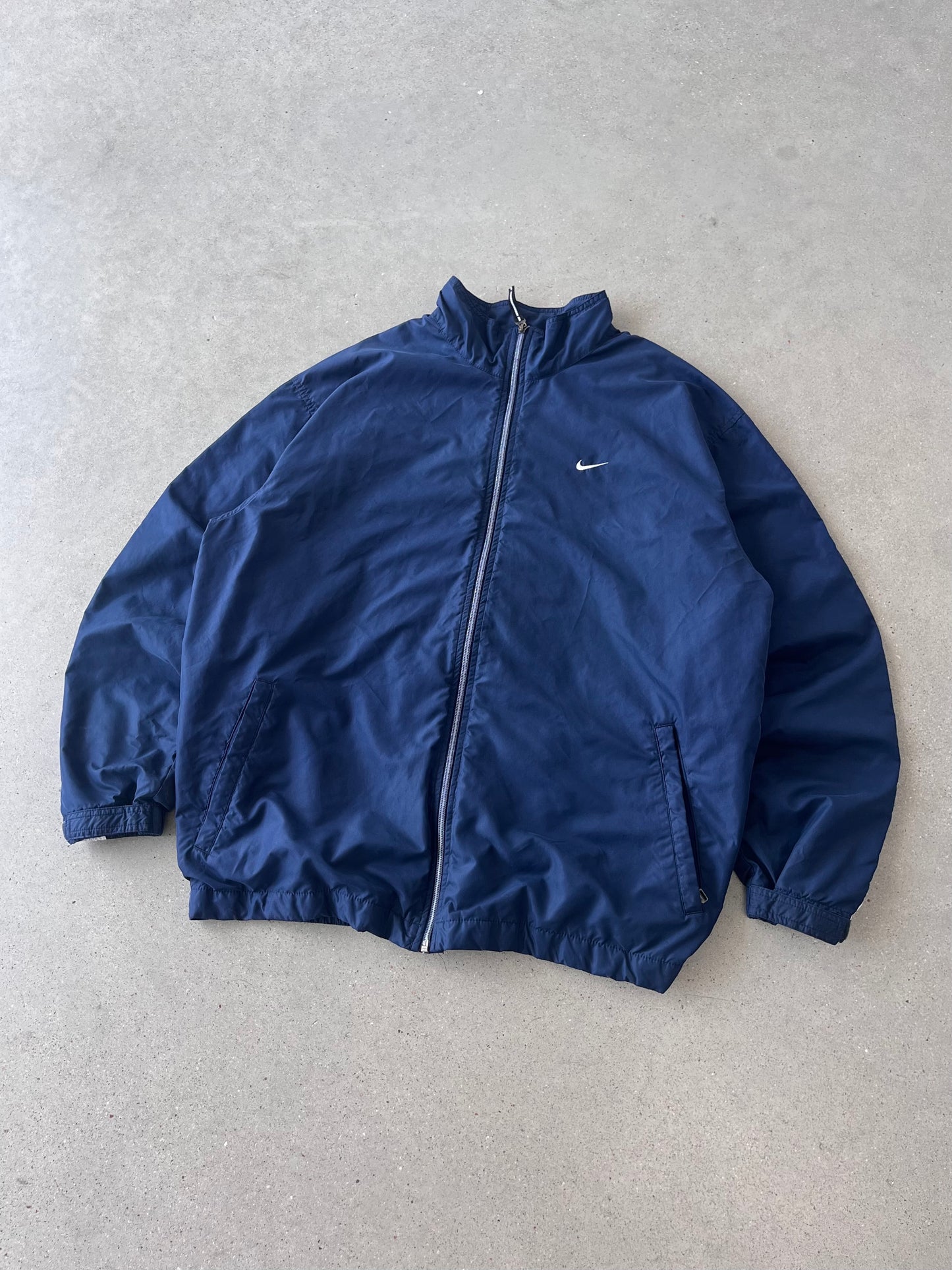 Vintage Nike Mini Swoosh Navy Track Jacket - XL