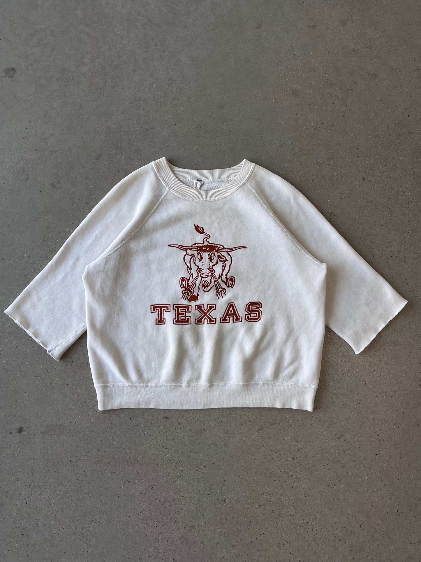 Vintage 80s UT Texas Longhorn Cut-Off Sweatshirt - S