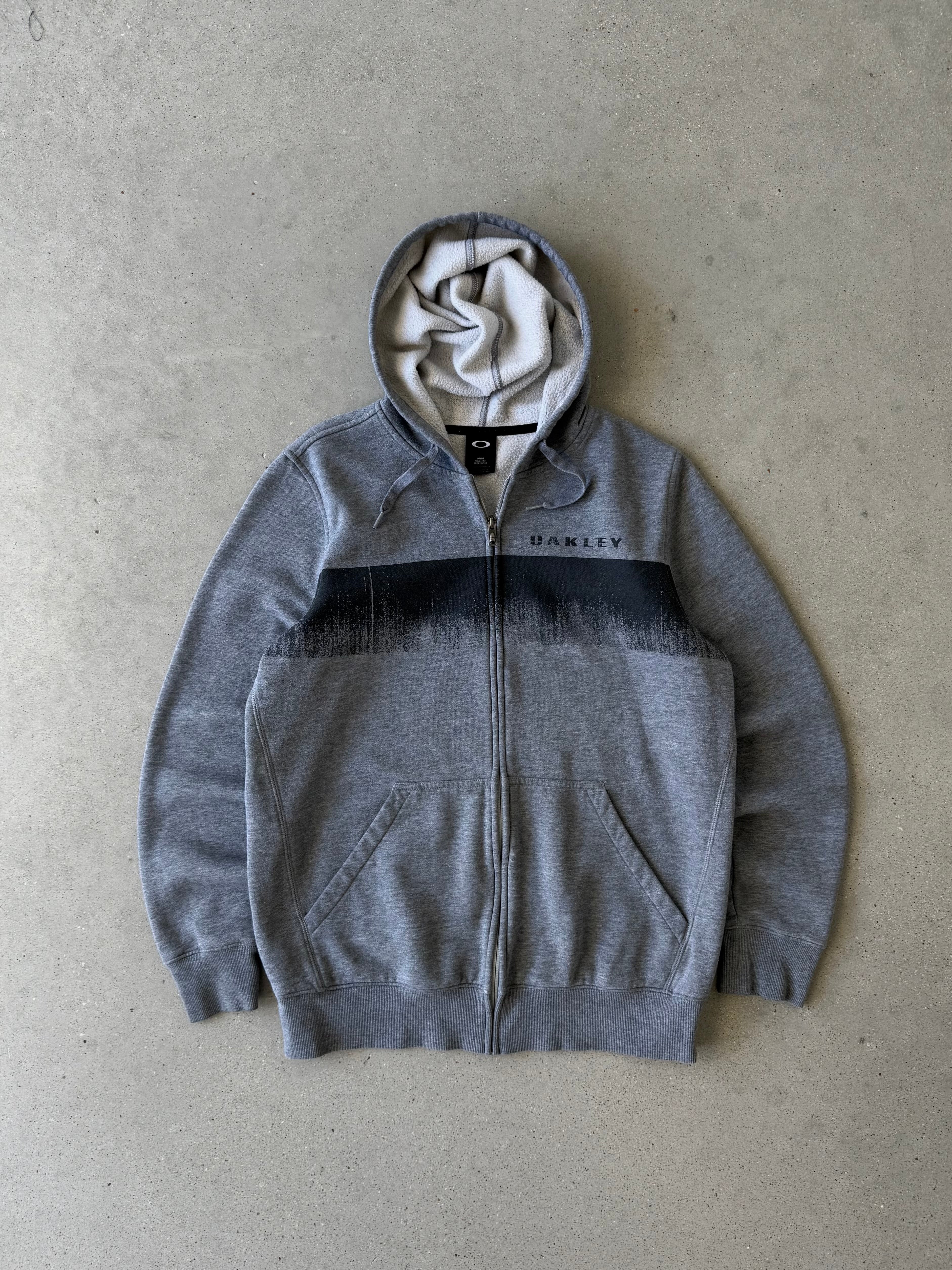 Vintage Oakley Gray Zip  Up Hoodie - M