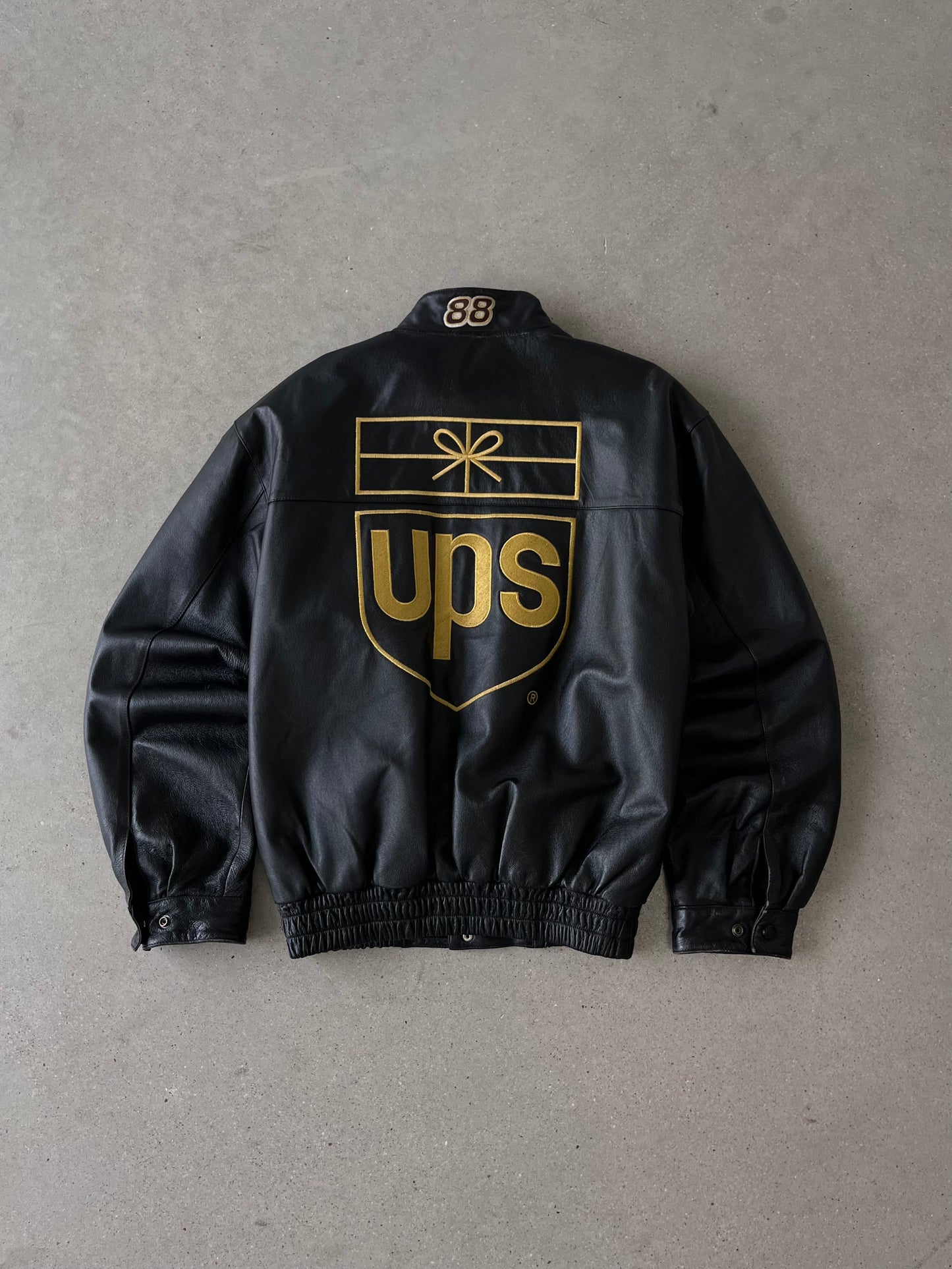 Vintage UPS x Ford Racing Leather Jacket - S