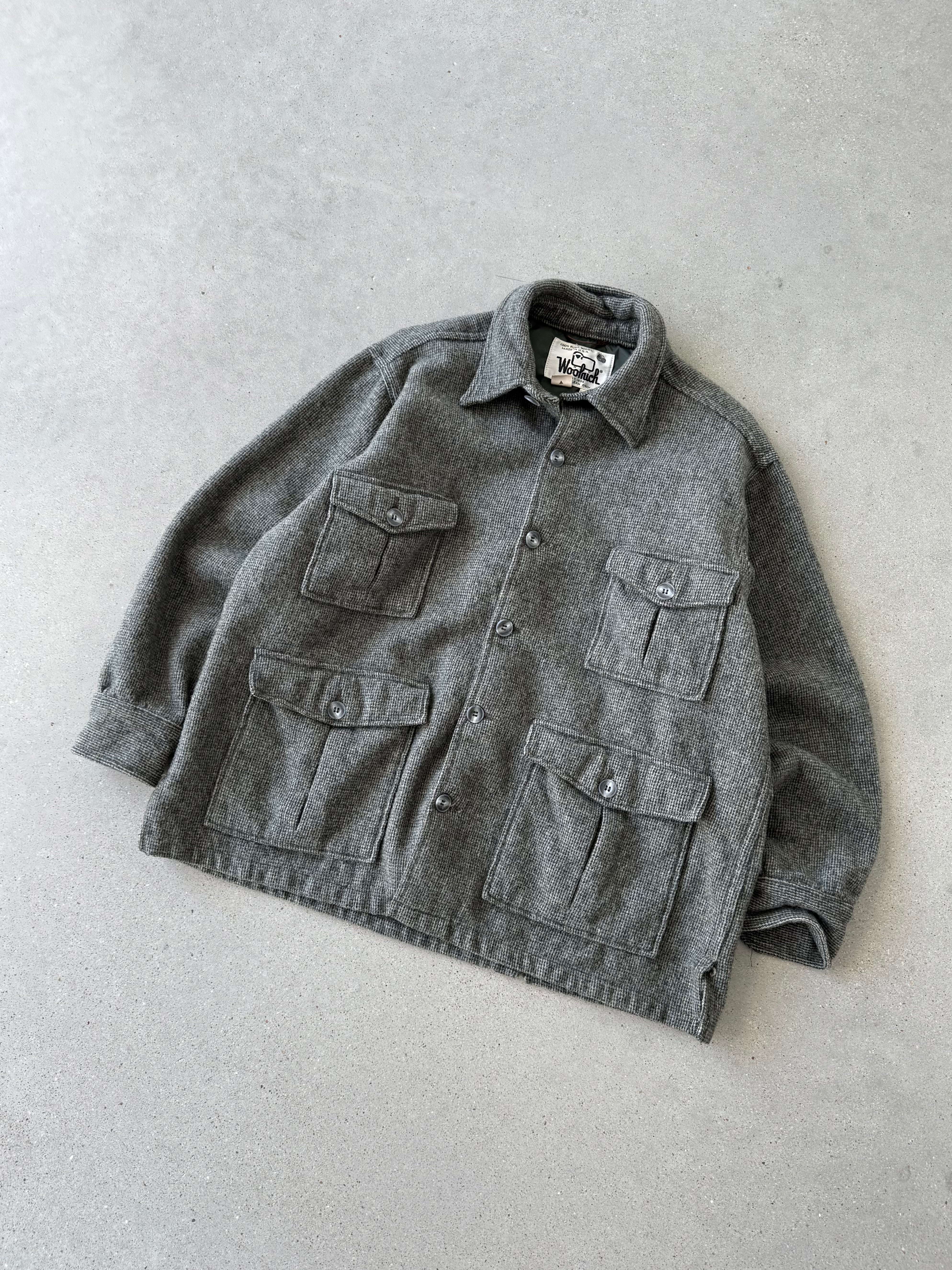 Vintage Woolrich Gray Button Down Jacket - XL