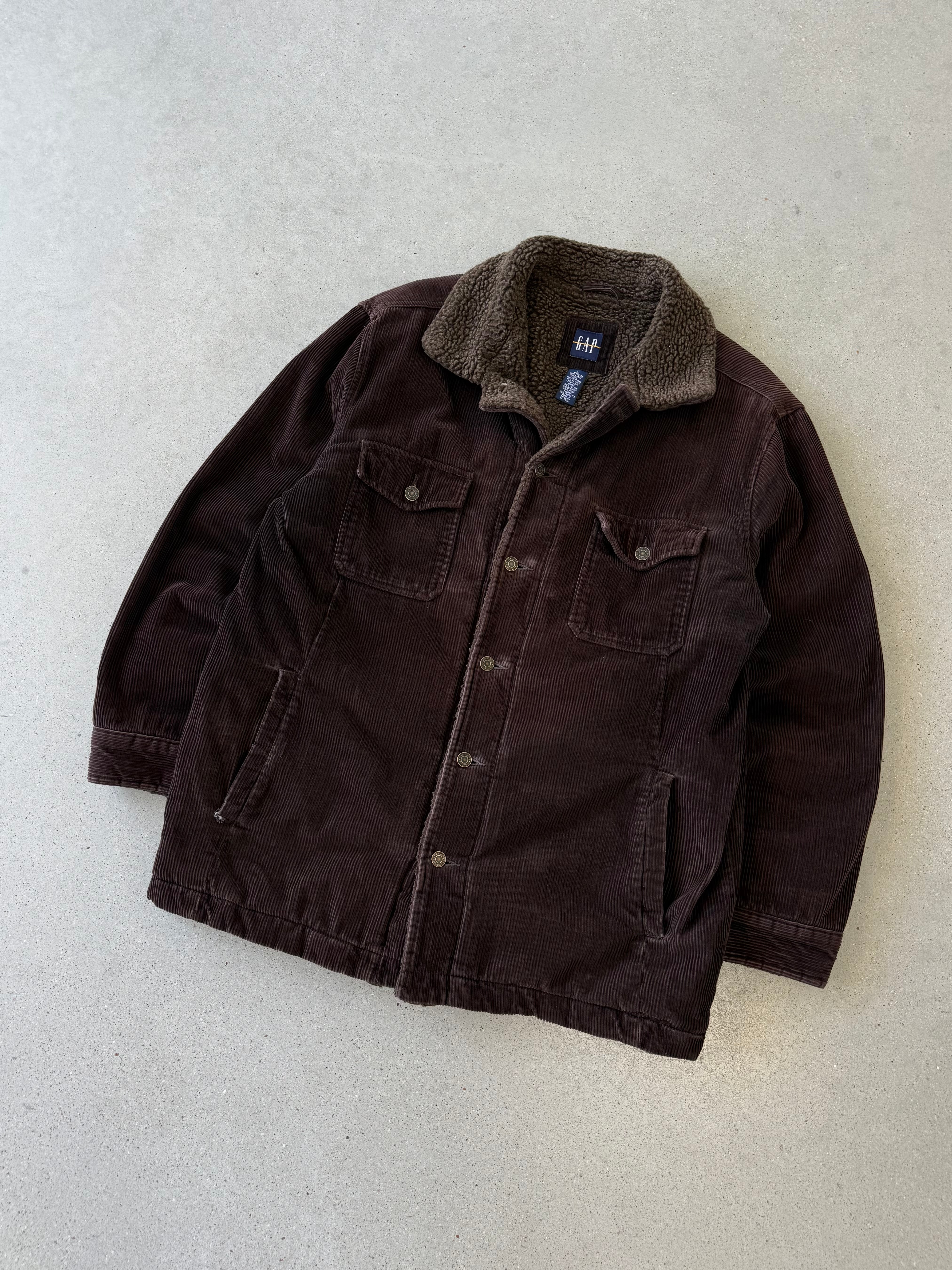 Vintage GAP Corduroy Sherpa-lined Trucker Jacket - L
