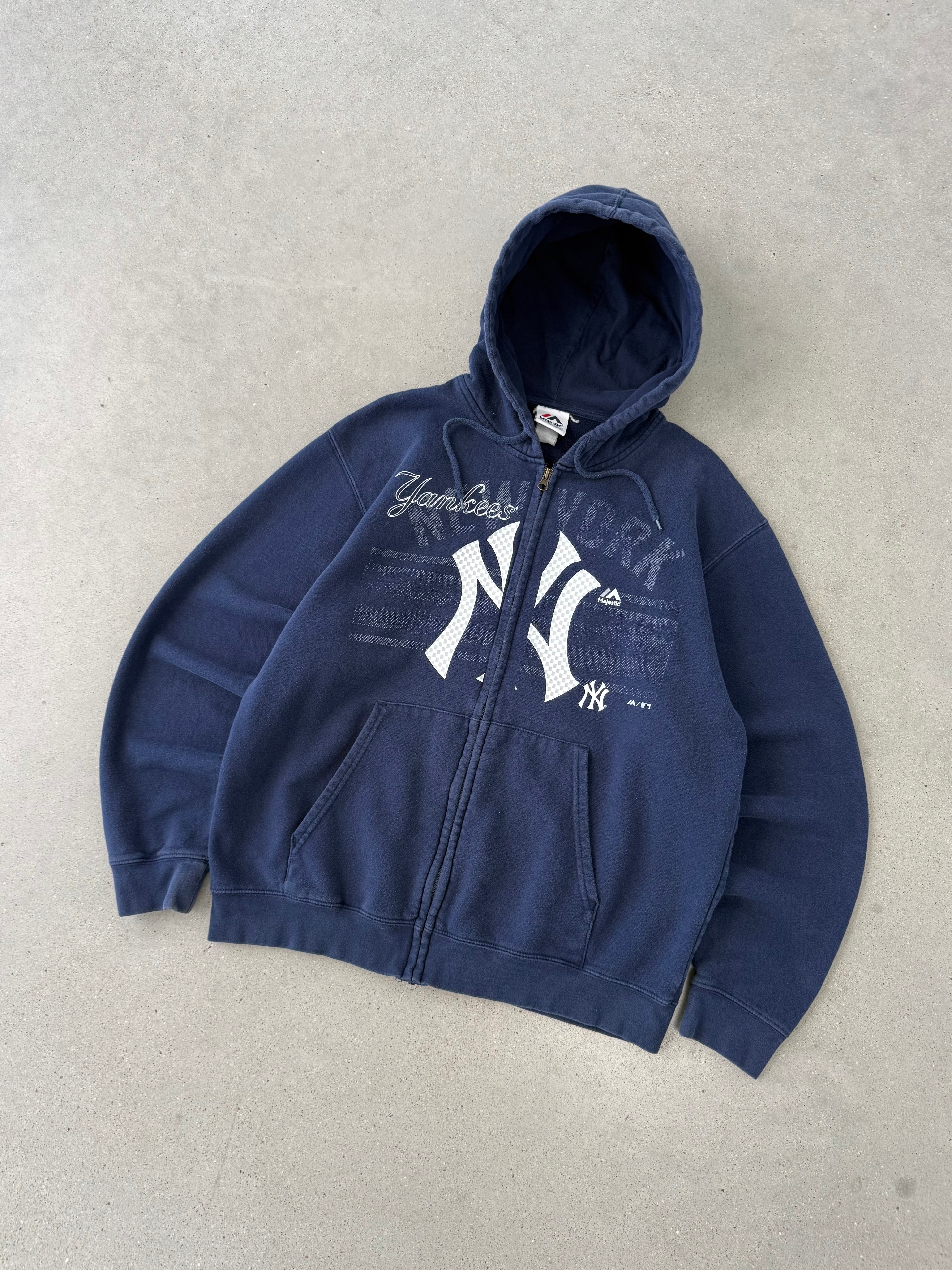 Vintage Yankees Zip-up Hoodie - XL