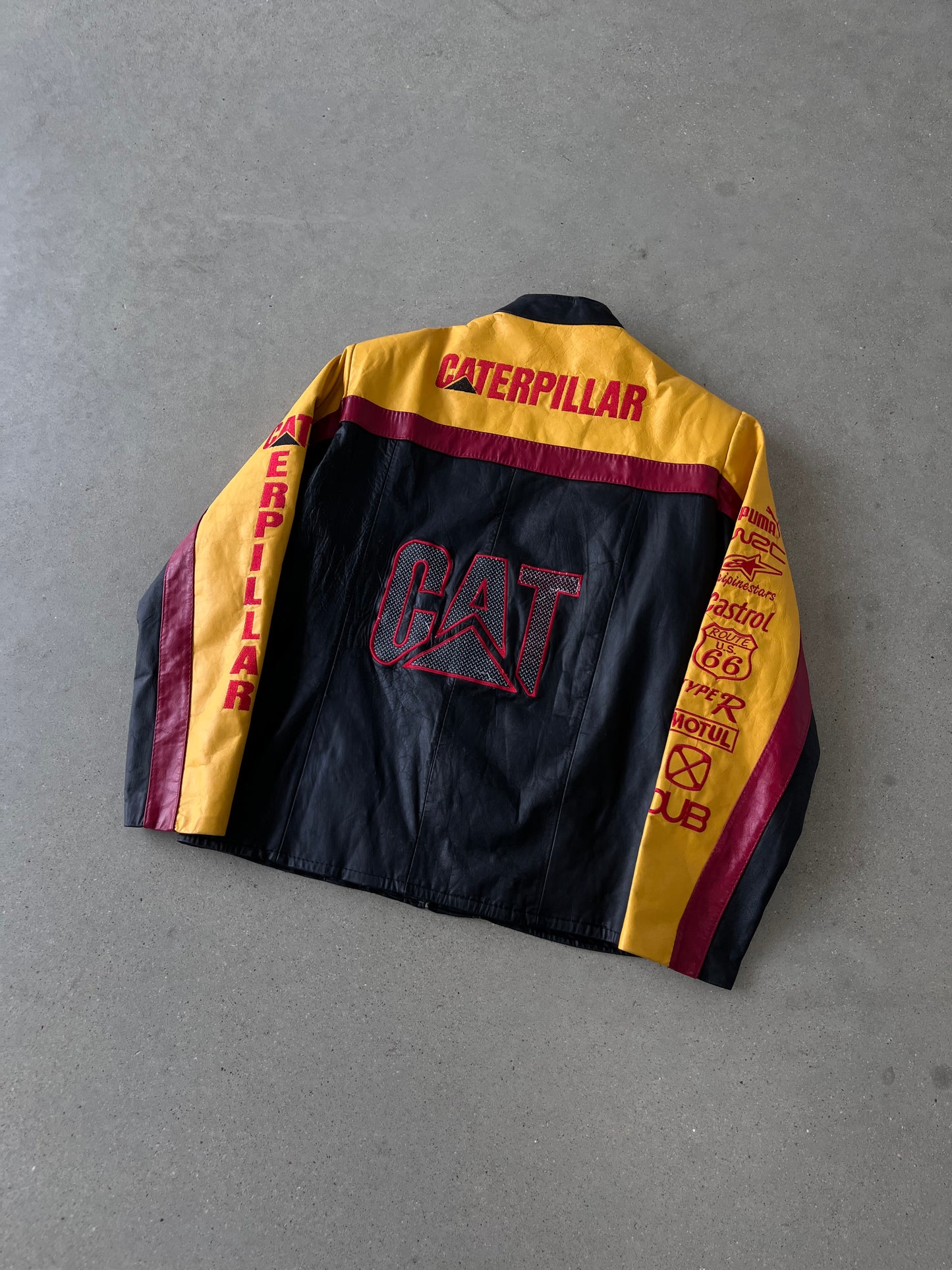 Vintage CAT Racing Leather Jacket - M