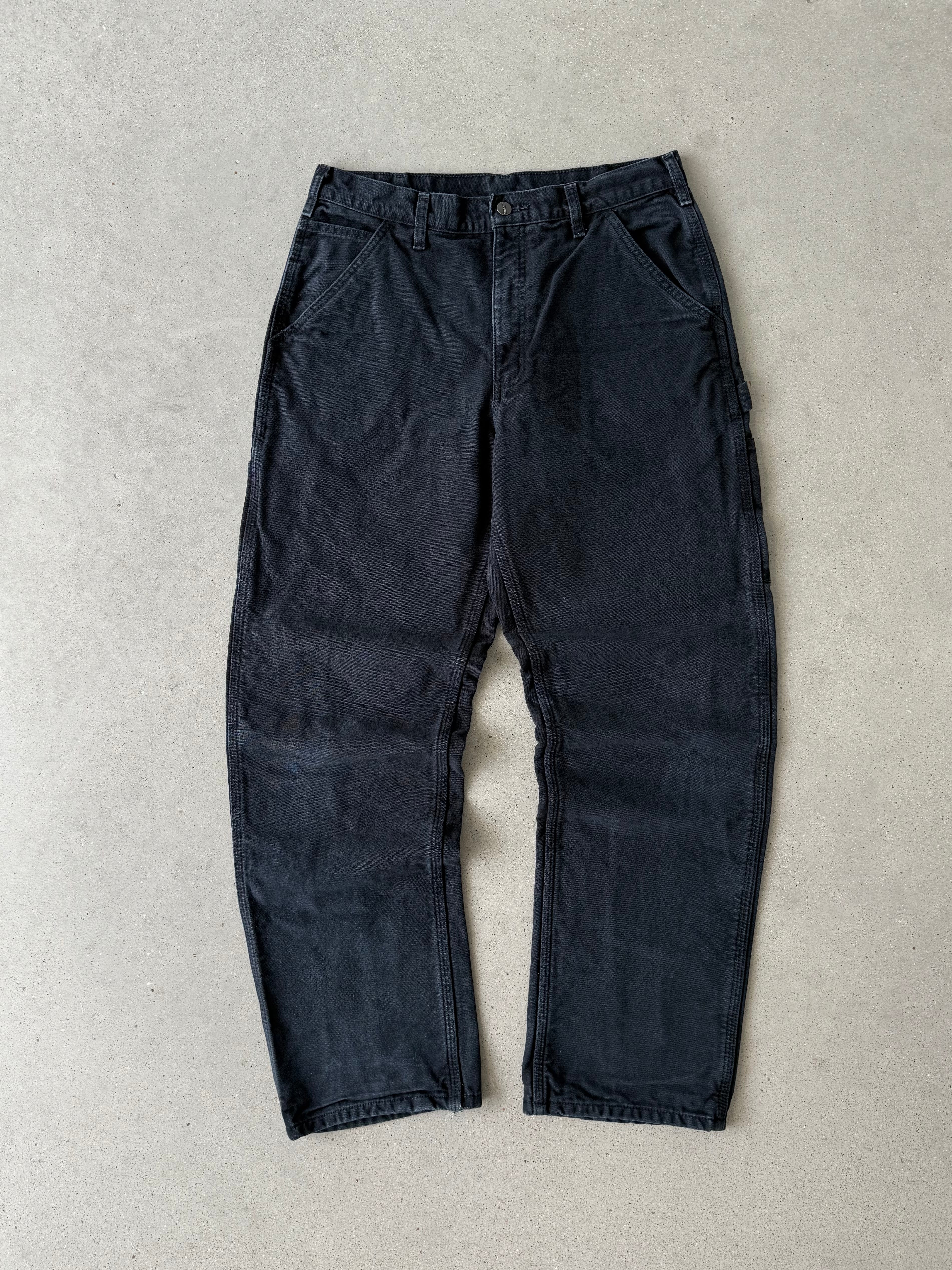 Vintage Carhartt Black Flannel-lined Carpenter Pants - 32x32