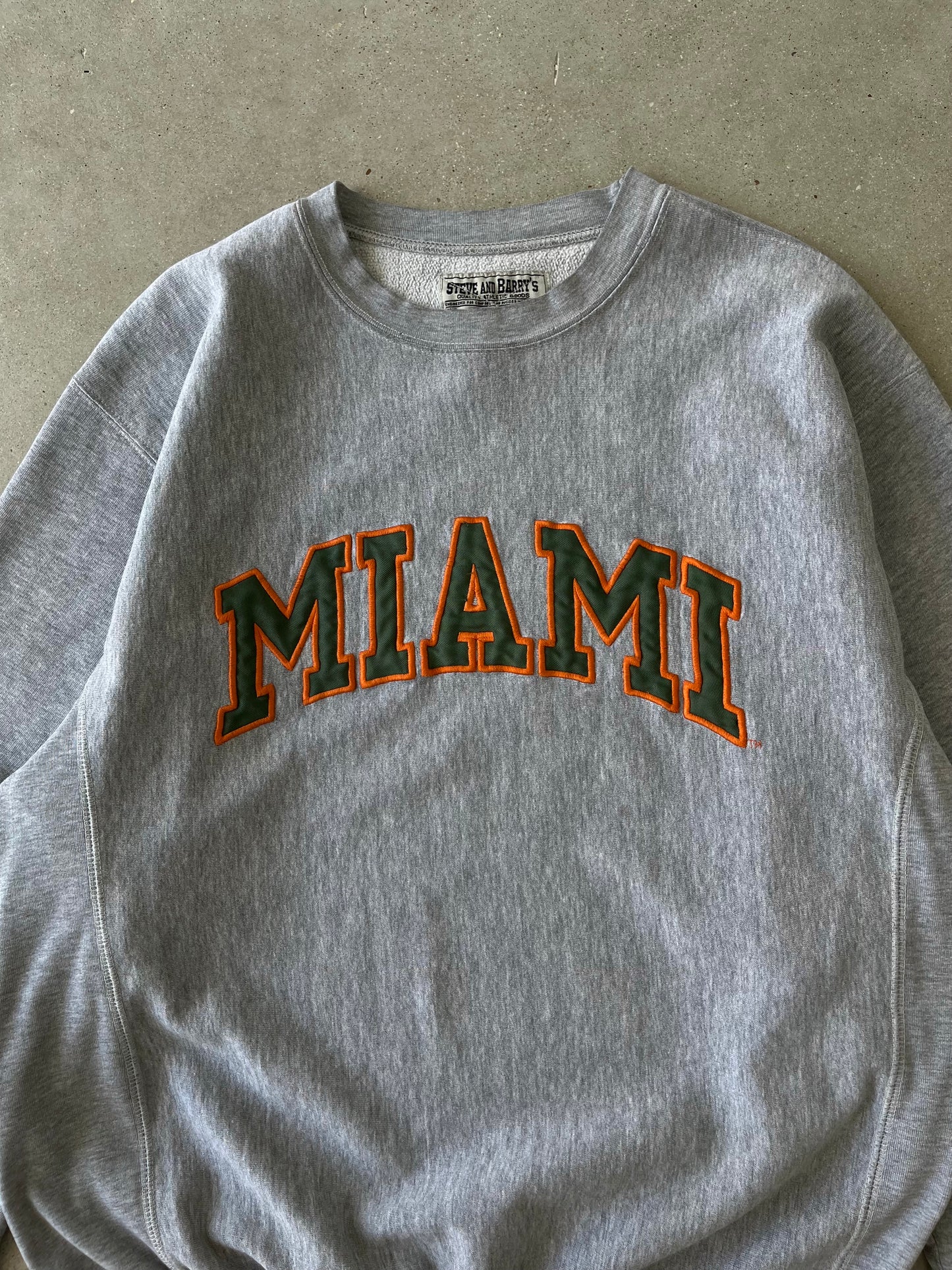 Vintage University of Miami Steve & Barry's Crewneck - L