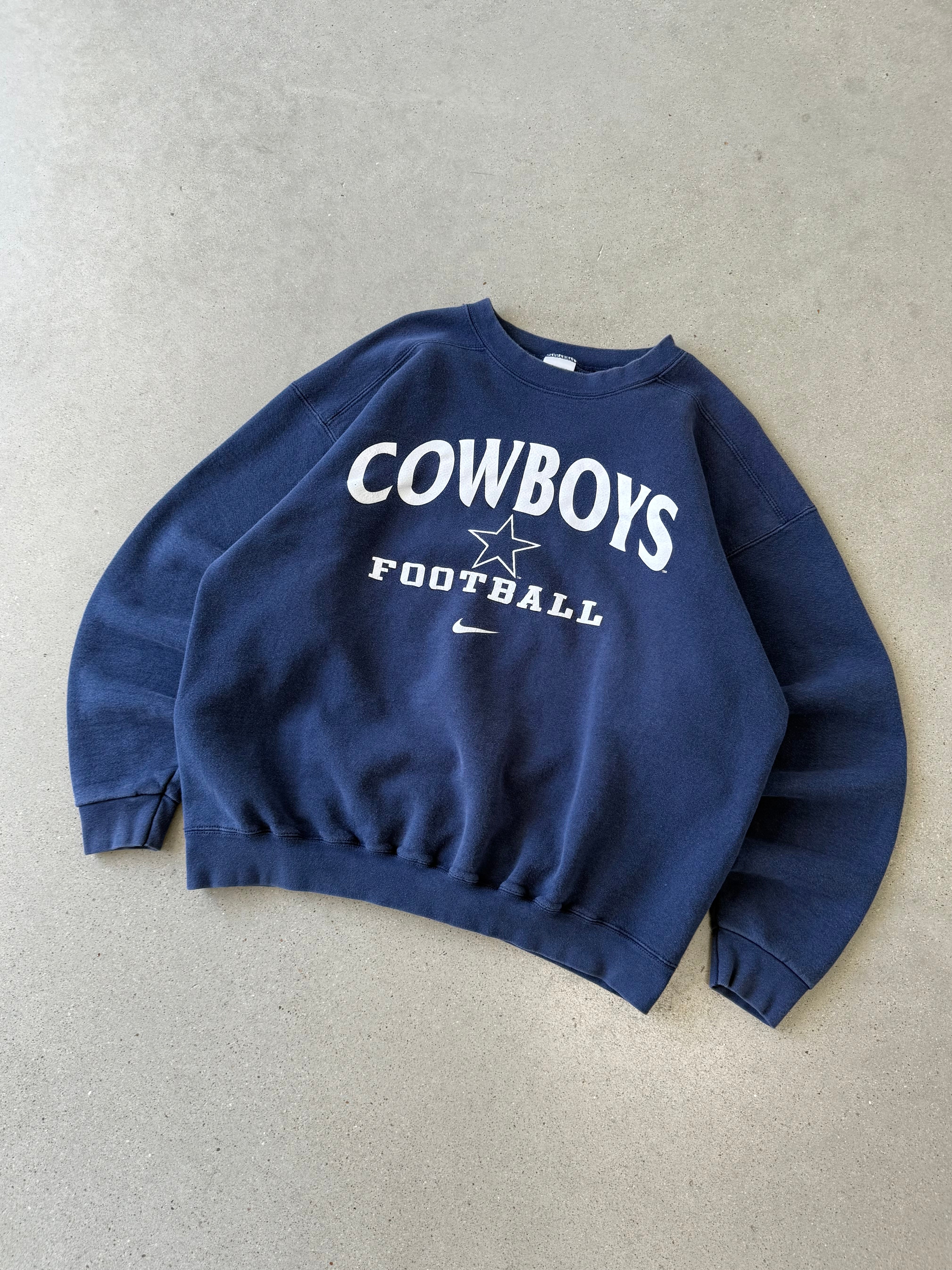 Vintage Nike Dallas Cowboys Football Navy Sweatshirt  - L
