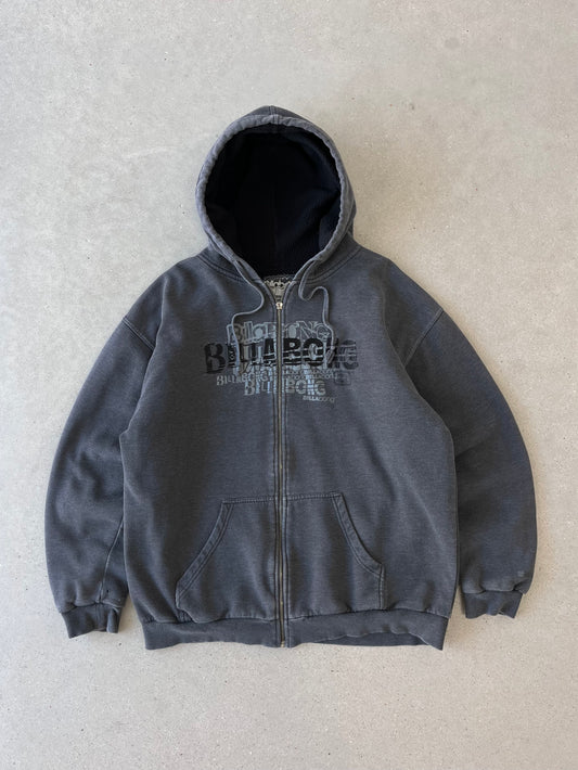 Vintage Y2K Billabong Sherpa-lined Zip-up Hoodie - L