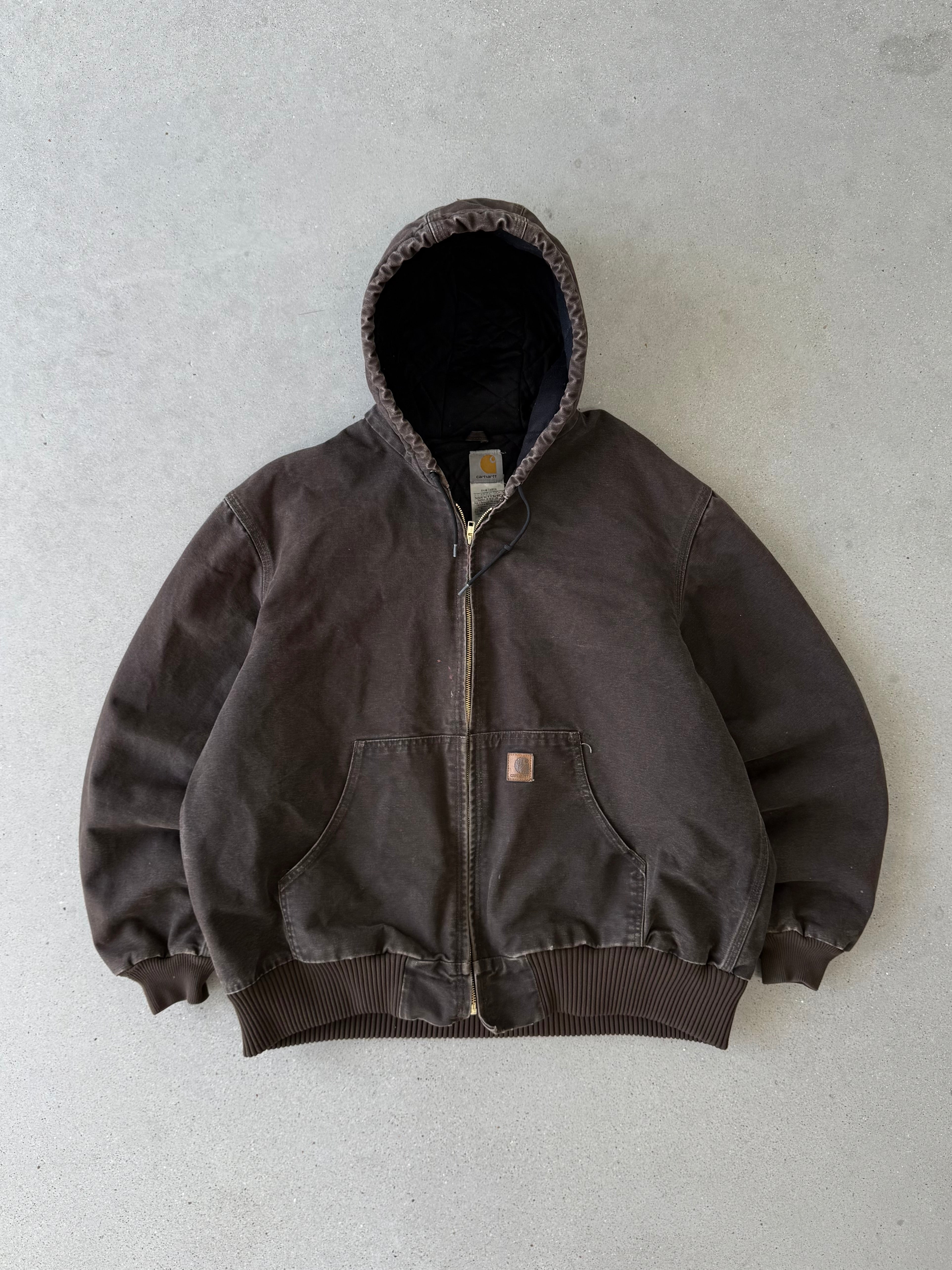 Vintage Carhartt J130 DKB Chocolate Brown Active Jacket - XL