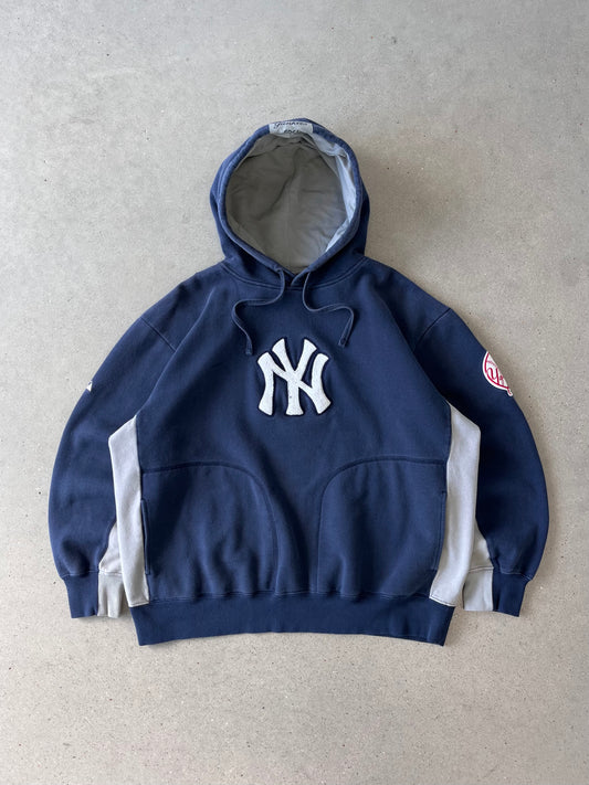 Vintage NY Yankees Logo Hoodie - L