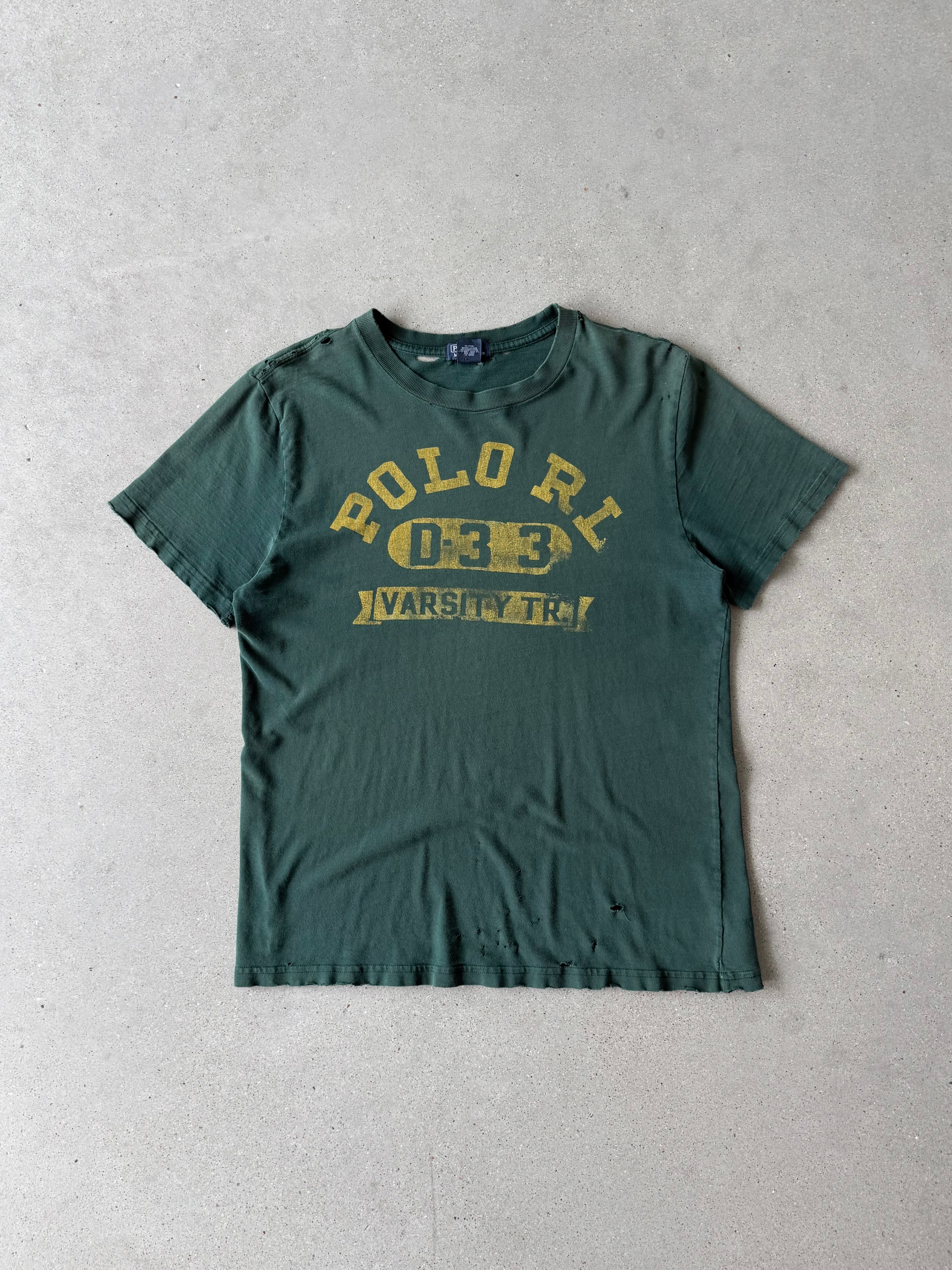 Vintage Polo Ralph Lauren Varsity Distressed Tee - S